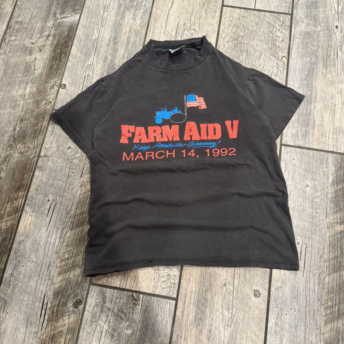 Band Tees Vtg 1992 Farm Aid V Concert Tee Size US L / EU 52-54 / 3 - 1 Thumbnail