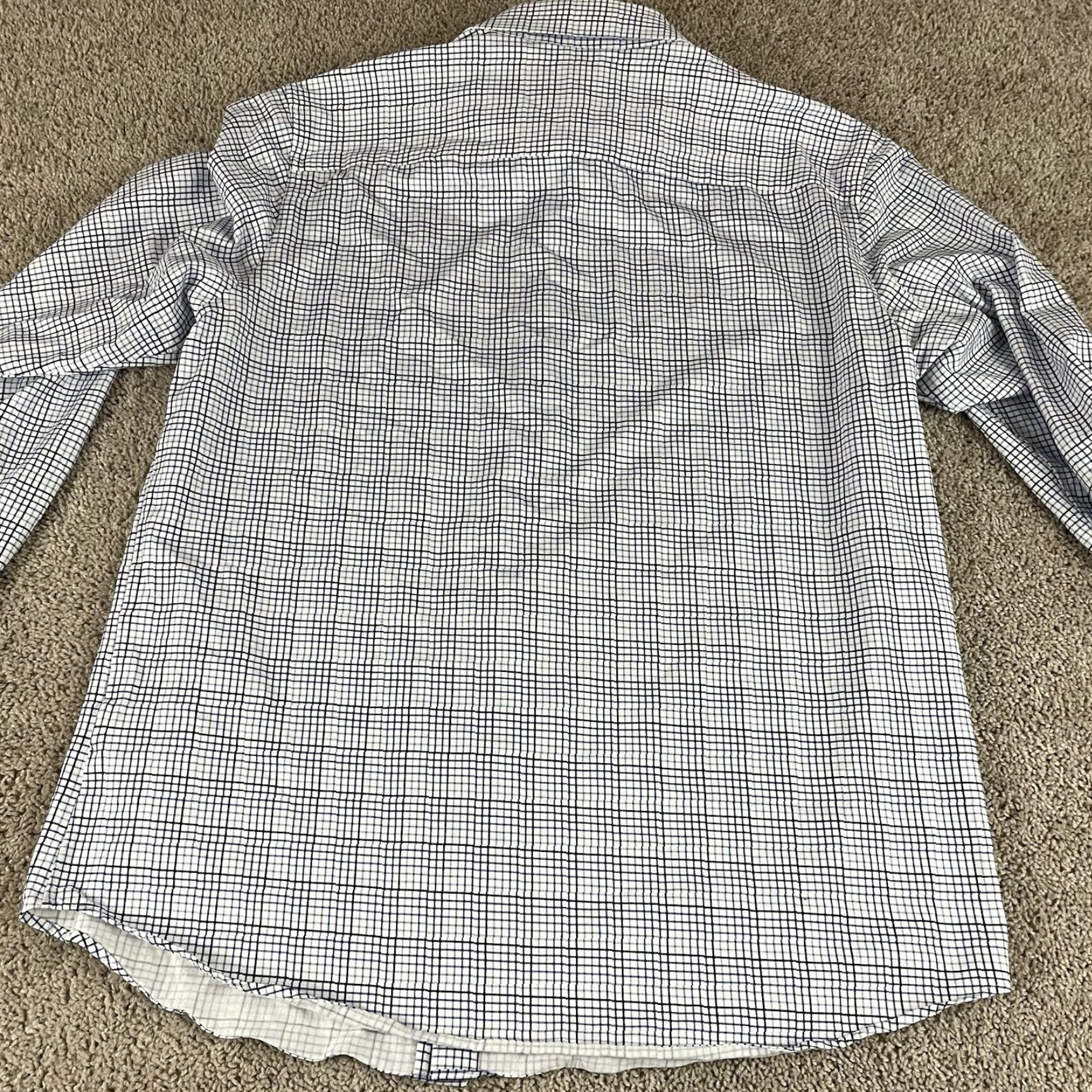 BUGATCHI VINTAGE Bugatchi Shirt Men XL 8 Way Stretch Blue Check Business Casual Button Up F235 Size US XL / EU 56 / 4 - 3 Thumbnail