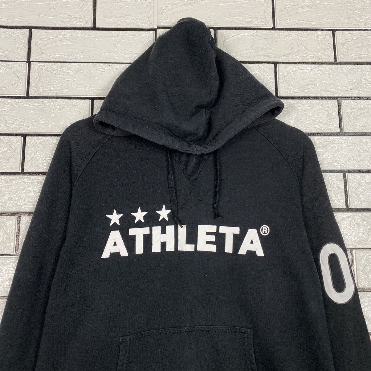 Japanese Brand 📌Vintage Hoodie Pull Over Athleta Big Logo Size US L / EU 52-54 / 3 - 4 Thumbnail