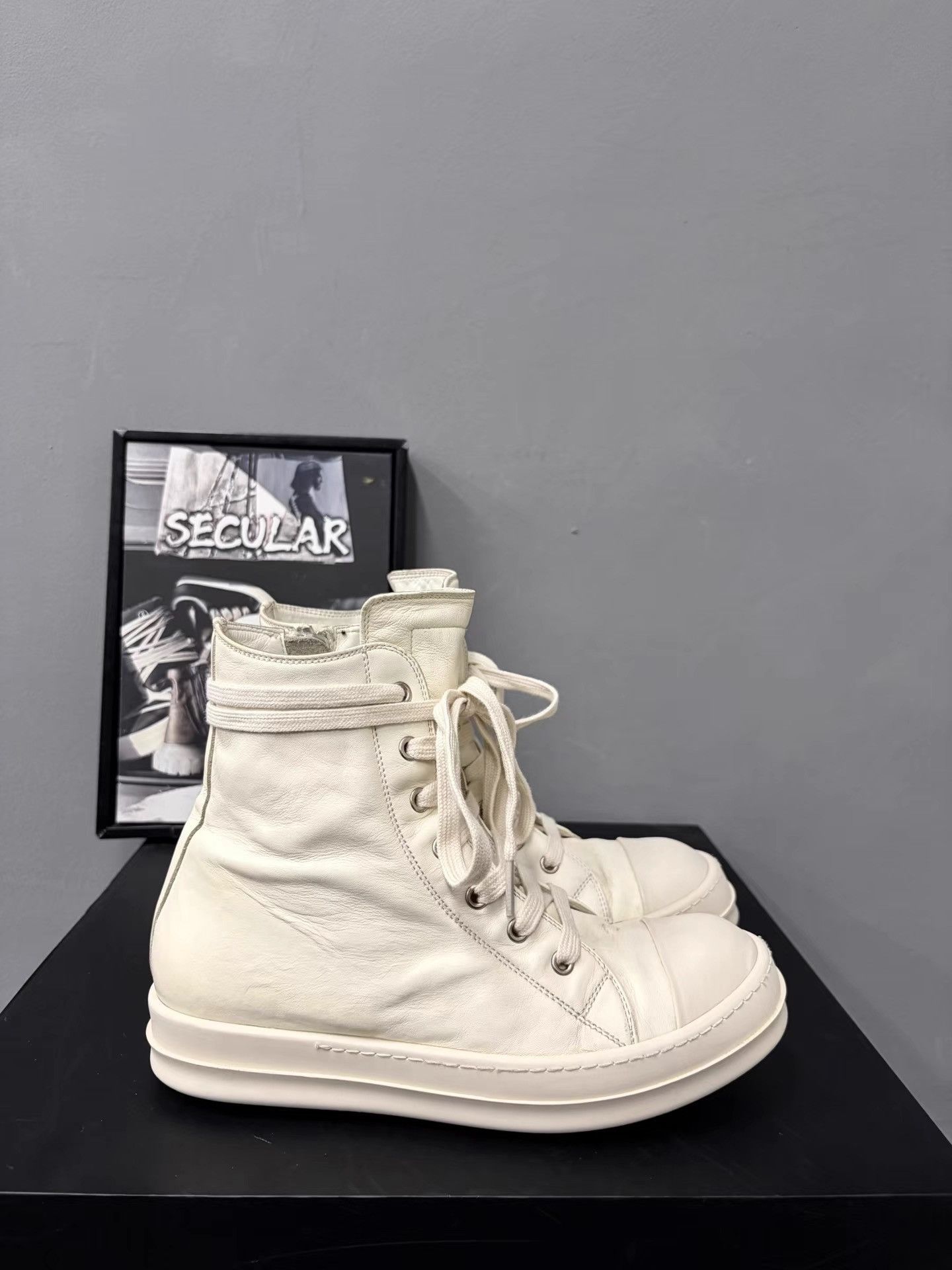 Rick Owens Rick Owens Mainline White High-Top Big Converse K34 Size US 9 / IT 39 - 4 Thumbnail