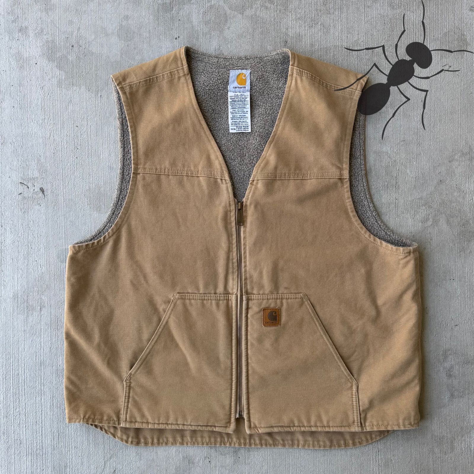 Carhartt × Vintage Carhartt V26 brown Sherpa work wear vest Size US XL / EU 56 / 4 - 1 Thumbnail