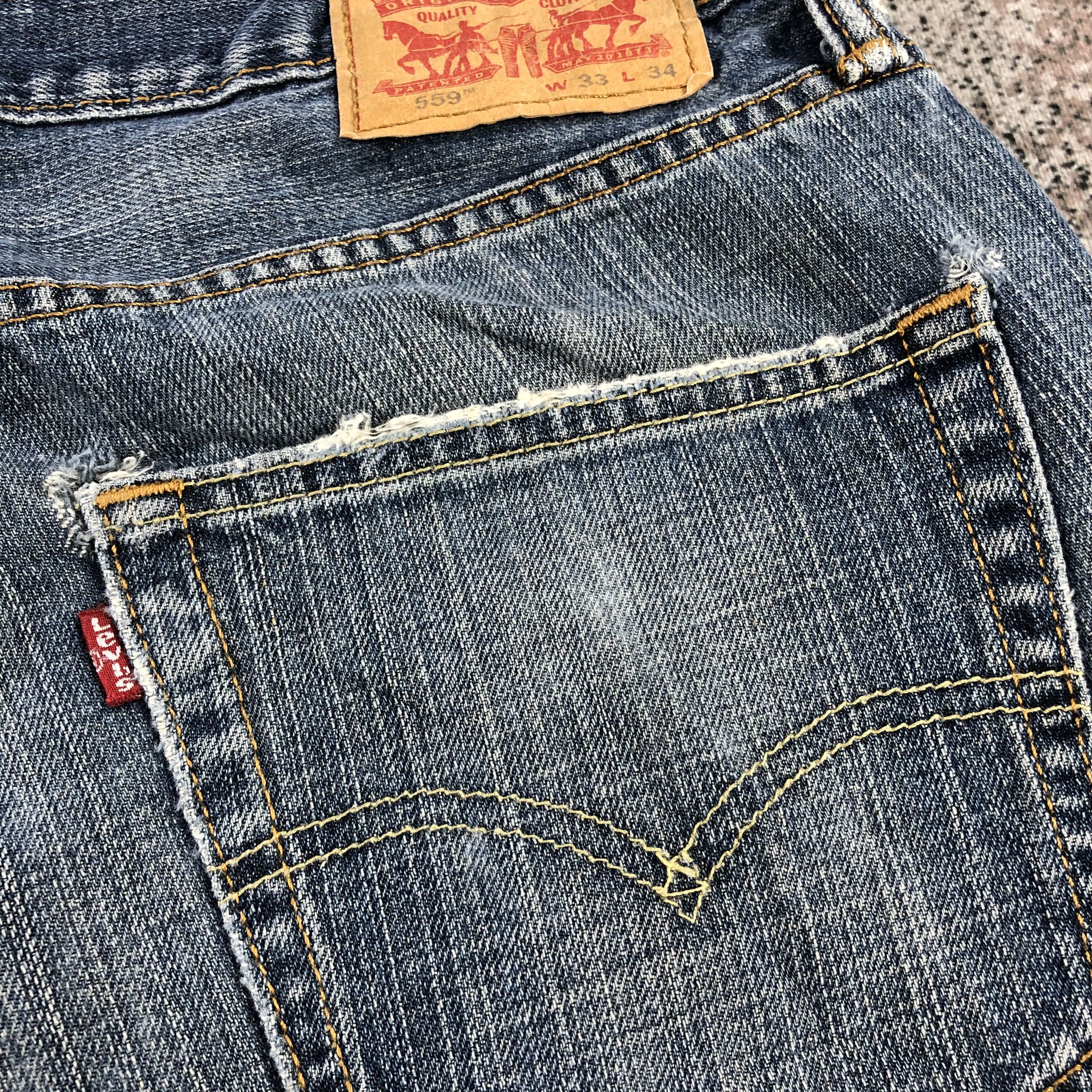 Levi's Vintage Levi's 559 Jeans Distressed Denim KJ998 Size US 33 - 8 Thumbnail