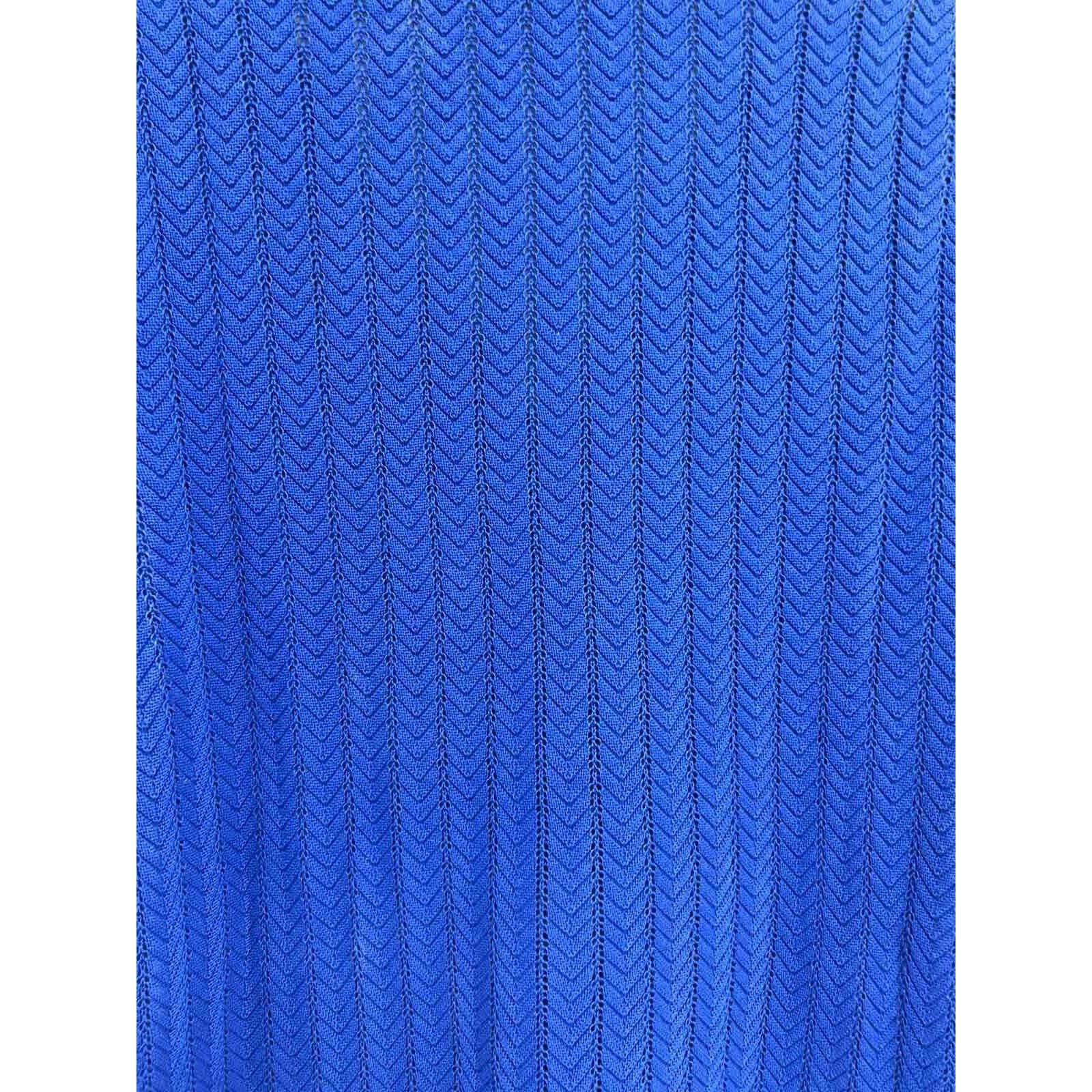 Robert Talbott Talbots 100% Pima Cotton Cardigan XL Royal Blue A001481 Size XL / US 12-14 / IT 48-50 - 3 Thumbnail