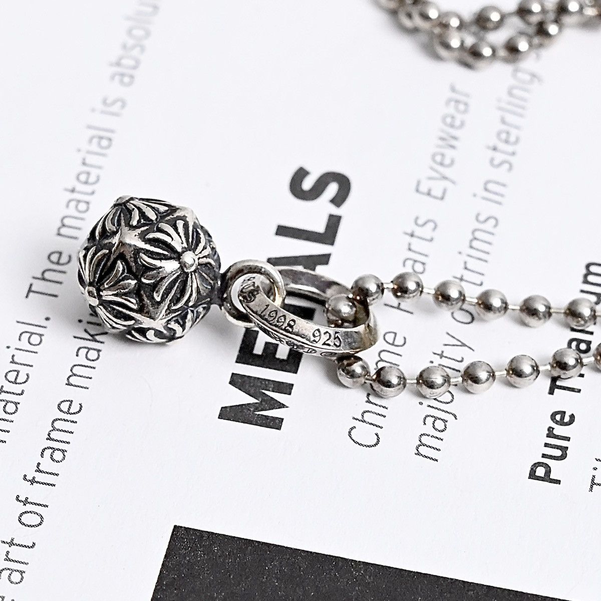Chrome Hearts CHROME HEARTS PYRMD PLUS BALL NECKLACE SILVER Size ONE SIZE - 5 Thumbnail