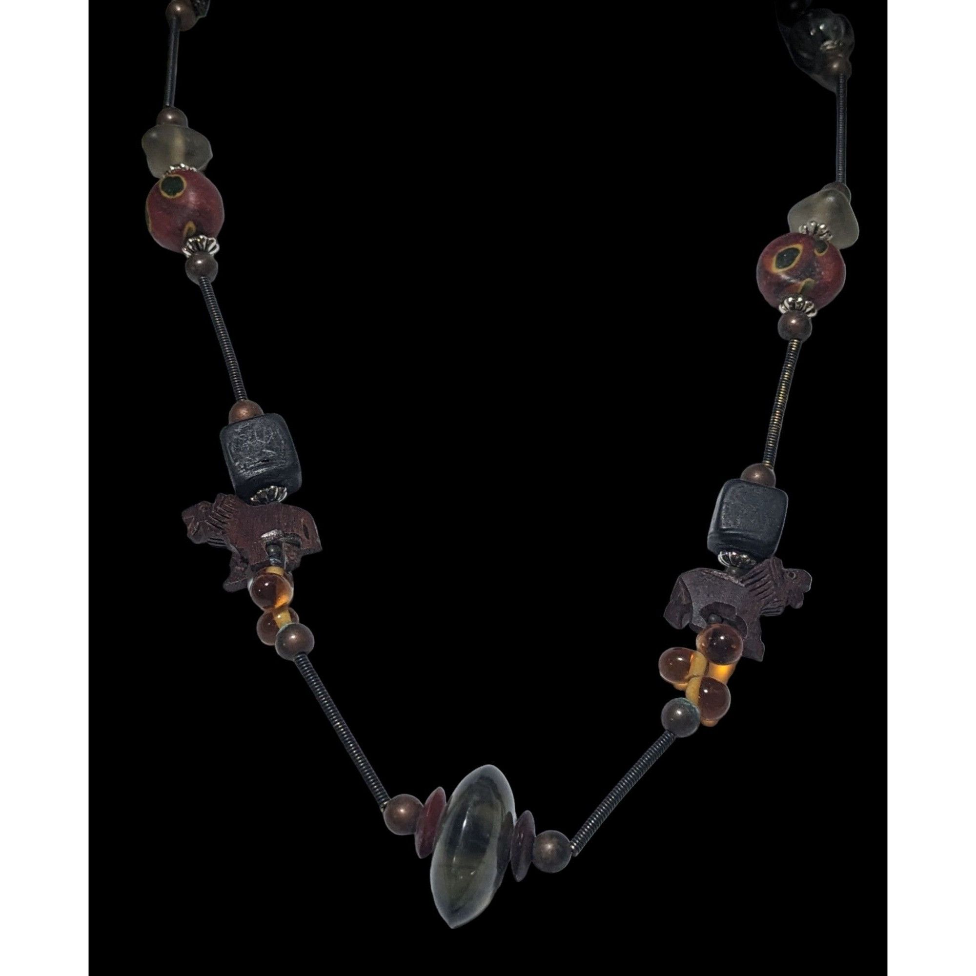 Other Vintage Treska Abstract Beaded Safari Necklace Size ONE SIZE - 2 Thumbnail