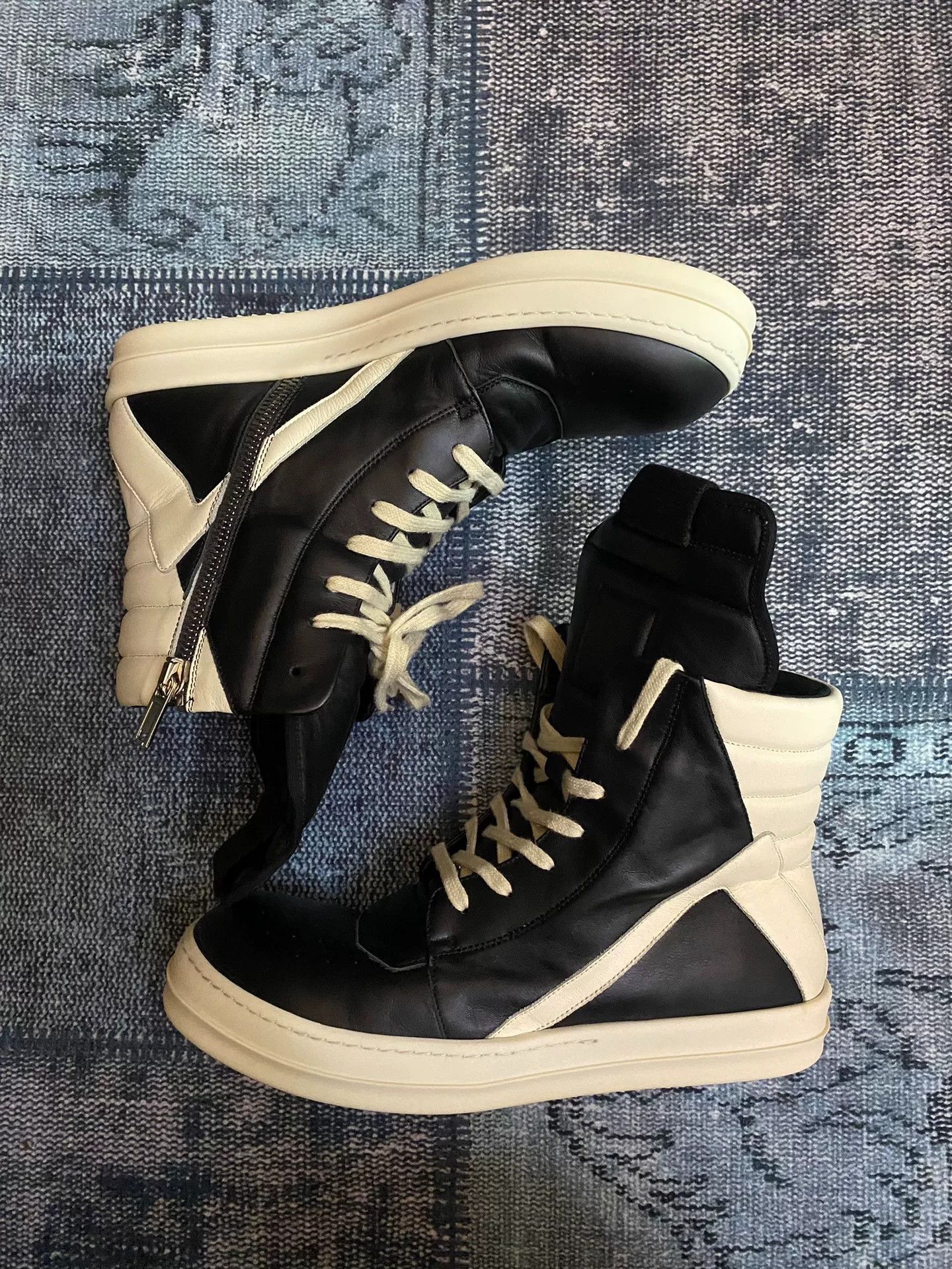 Rick Owens Rick Owens Leather Pink Hitop Sneakers 44 Men Size US 10.5 / EU 43-44 - 1 Thumbnail