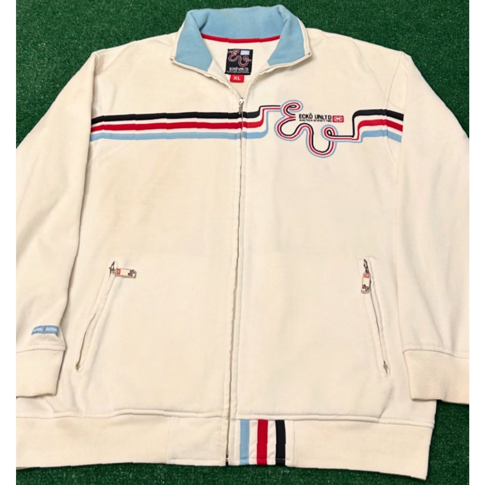 Ecko Unltd. VINTAGE Ecko Unltd Jacket Full Zip Hip Hop 90s 2000s Mens XL White Size US XL / EU 56 / 4 - 2 Thumbnail