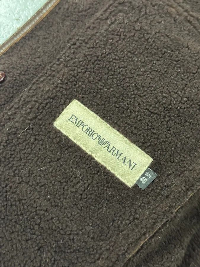 Emporio Armani 2000s Emporio Armani Pure Brown Aviator Shearling Leather Jacket Size US S / EU 44-46 / 1 - 11 Thumbnail