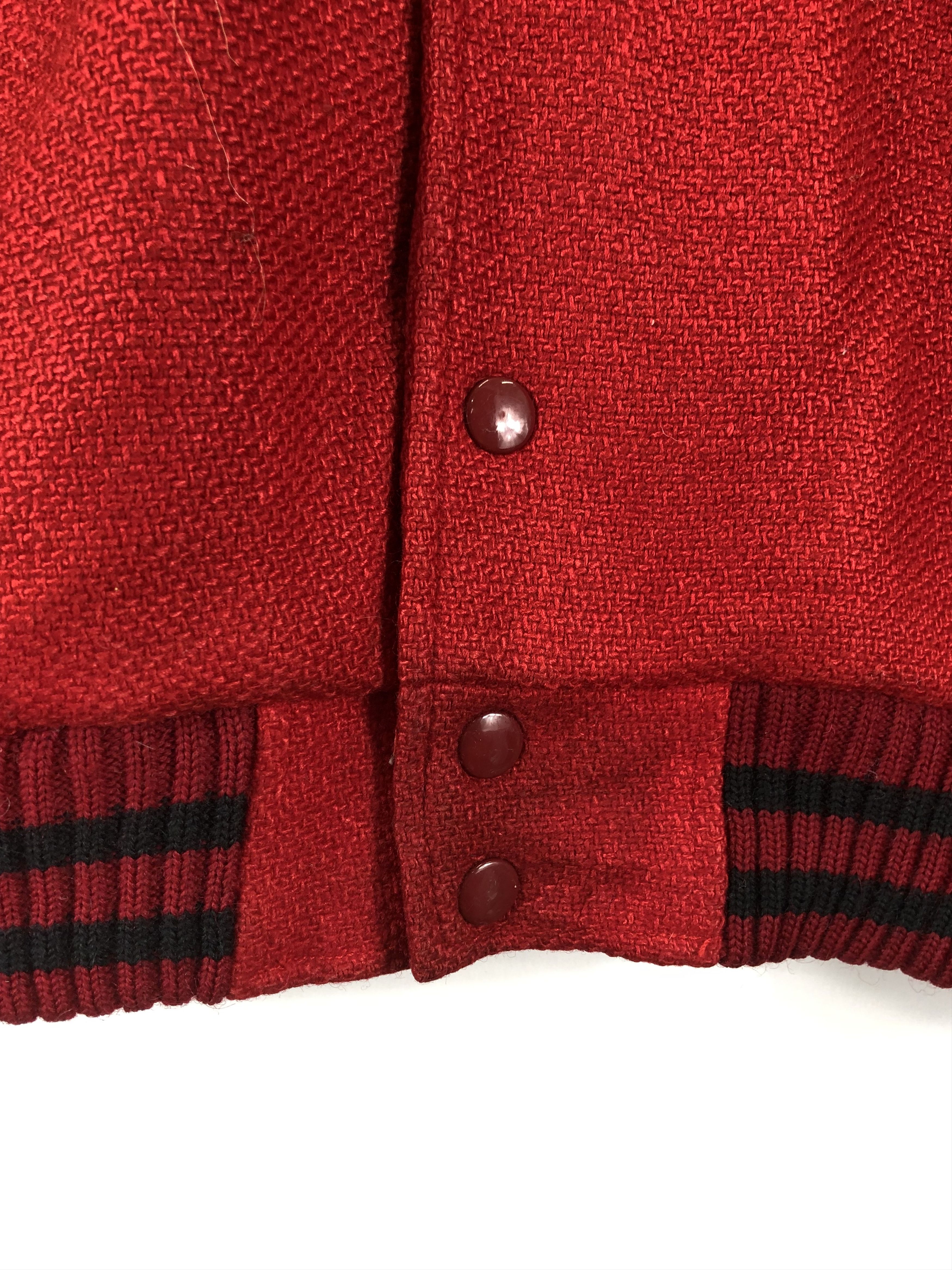 Japanese Brand Vintage 90s NFL Embroidery Logo Varsity Jacket Red V0285 Size US L / EU 52-54 / 3 - 7 Thumbnail