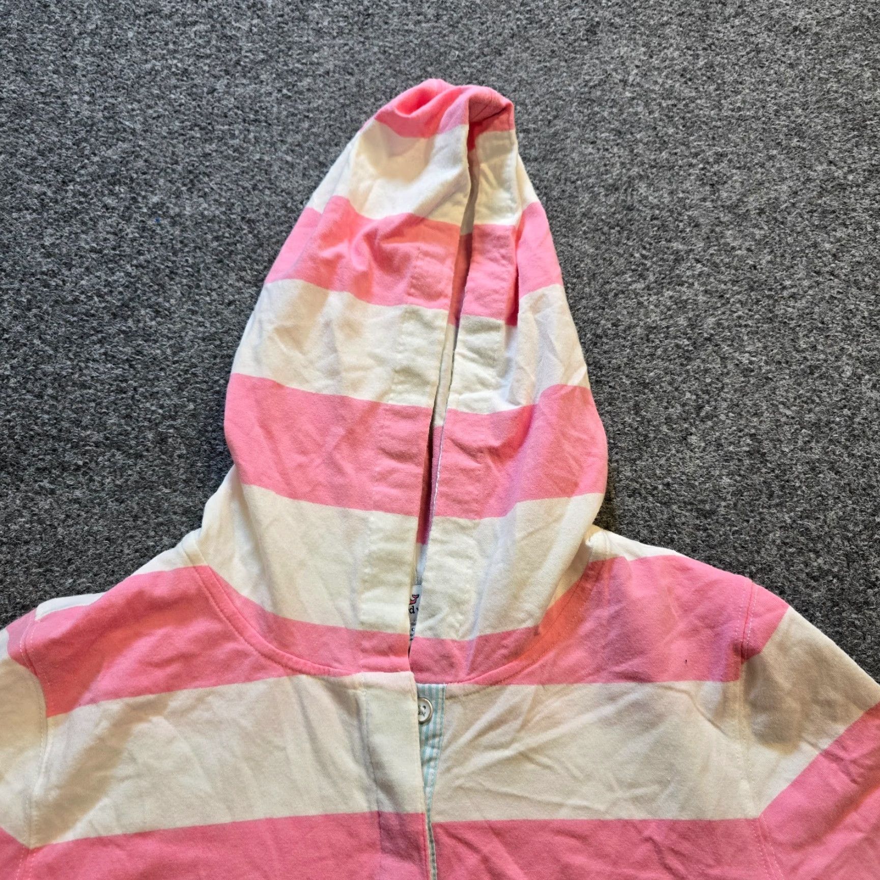 Vineyard Vines Vineyard Vines Hoodie Top Womens Size Medium Pink Rugby Stripe Hooded Casual Knit Lightweight Spring Summer Fall Baggy? Size M / US 6-8 / IT 42-44 - 2 Thumbnail