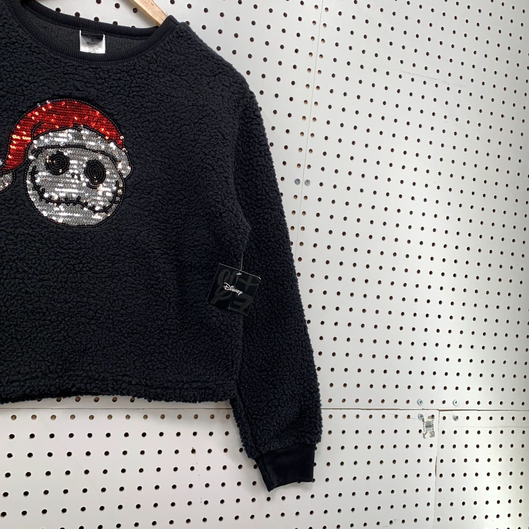 VINTAGE New Disney Nightmare Before Christmas Fleece Sherpa Sweater Womens Medium 21x22 main image 6