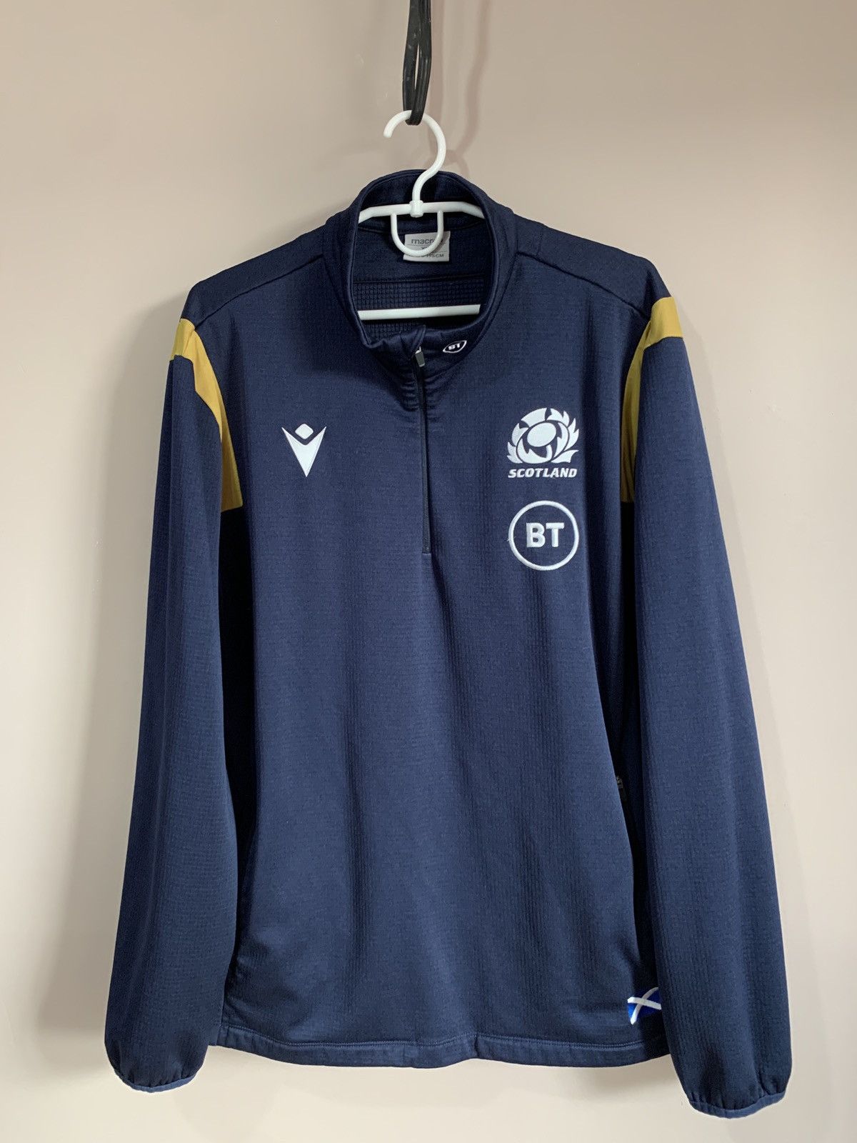 Macron Scotland 1/3 Zip Training Rugby Union Sweatshirt Macron XXL Size US XXL / EU 58 / 5 - 1 Thumbnail