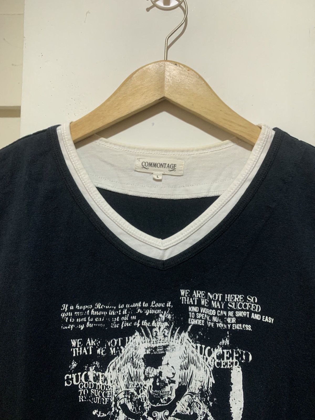 Le Grande Bleu (L.G.B.) Japanese Commontage Poem Double Layer Tee Shirt Size US L / EU 52-54 / 3 - 12 Thumbnail