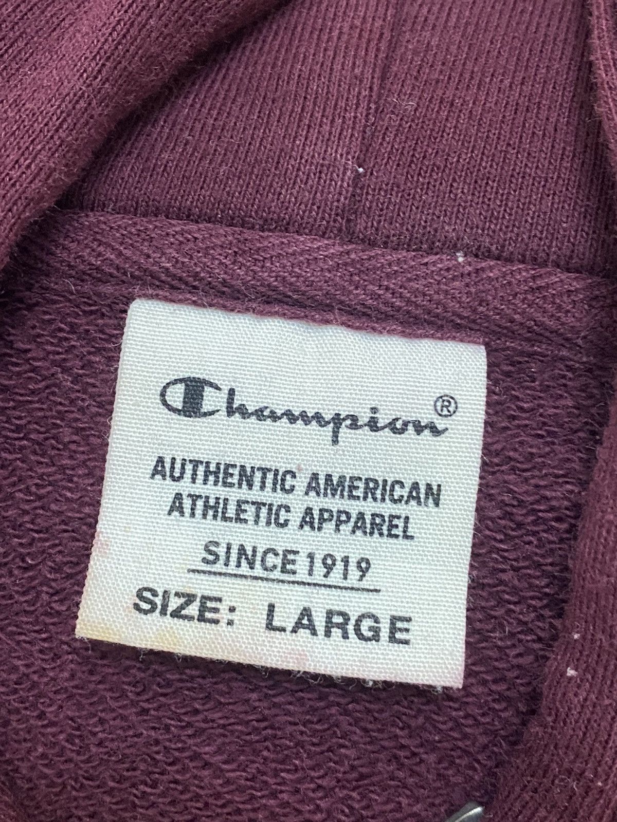 Champion × MLB CHAMPION HOODIE ZIPPER UP VINTAGE RARE MAROON COLOUR Size US L / EU 52-54 / 3 - 11 Thumbnail