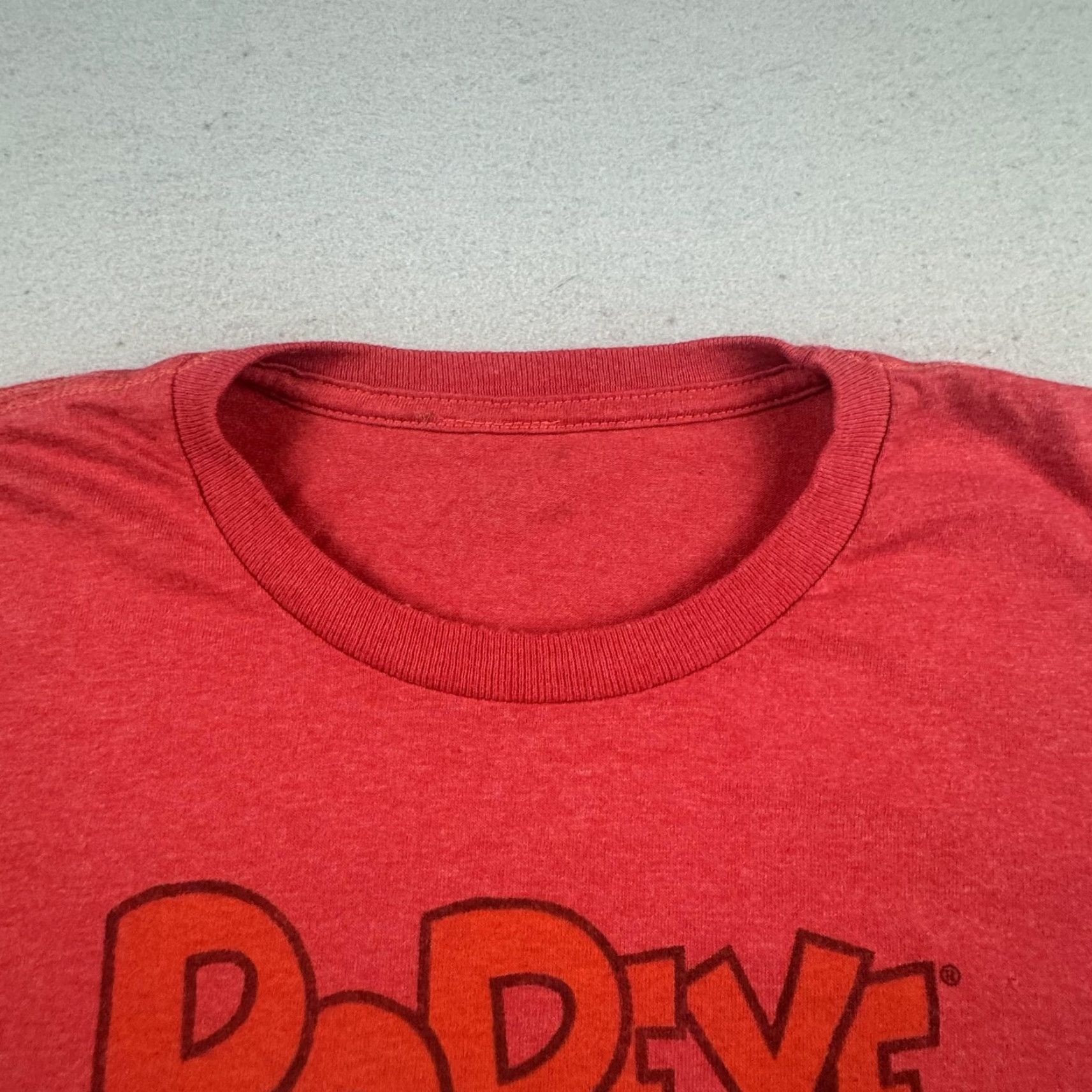 Other VINTAGE Popeye Graphic T-Shirt Mens Large Red Heather Cartoon Crewneck "Strong to the Finish" Size US L / EU 52-54 / 3 - 5 Thumbnail