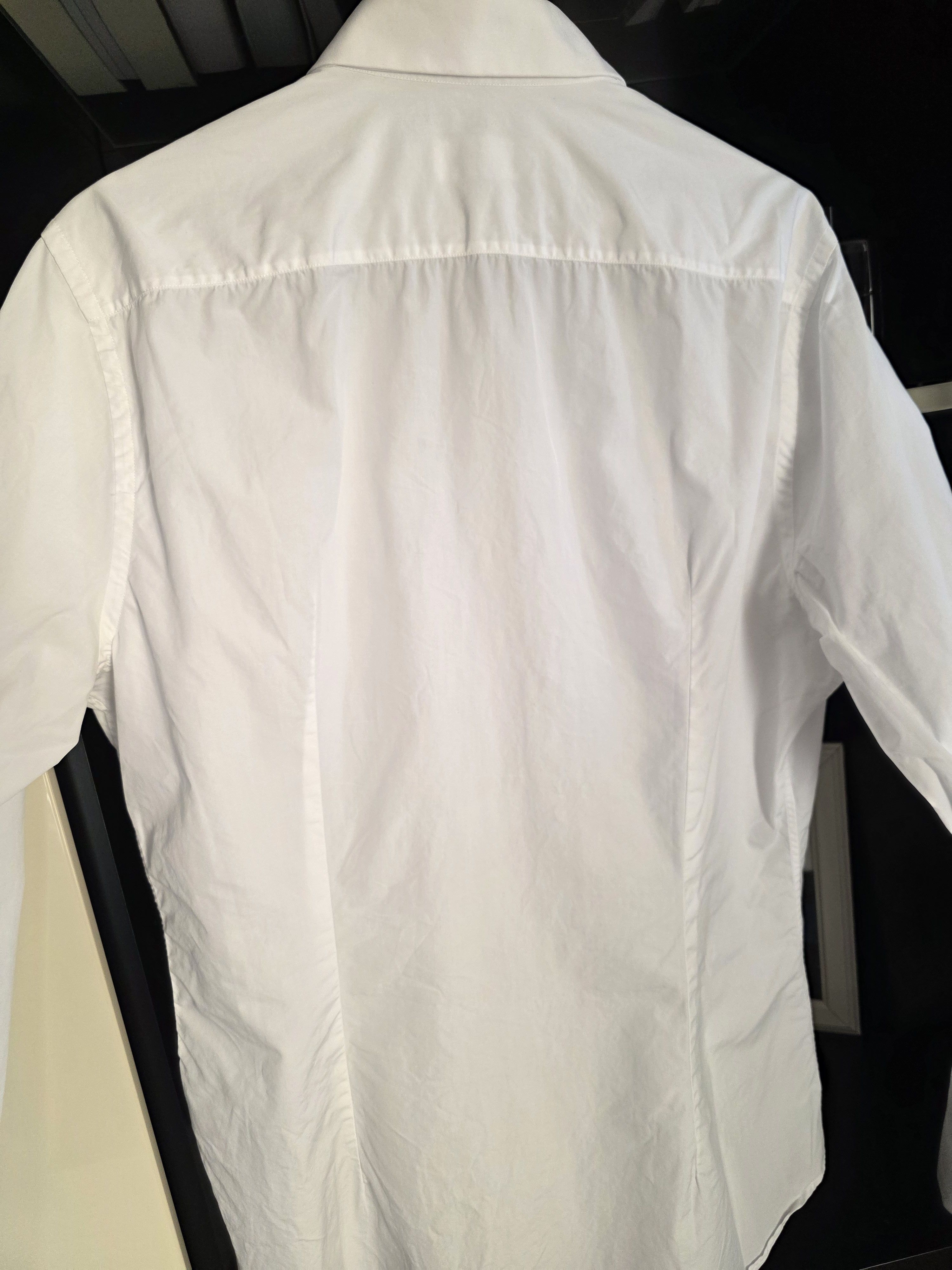 Prada Prada White Poplin Shirt Size 43 / 17 Size US L / EU 52-54 / 3 - 5 Thumbnail