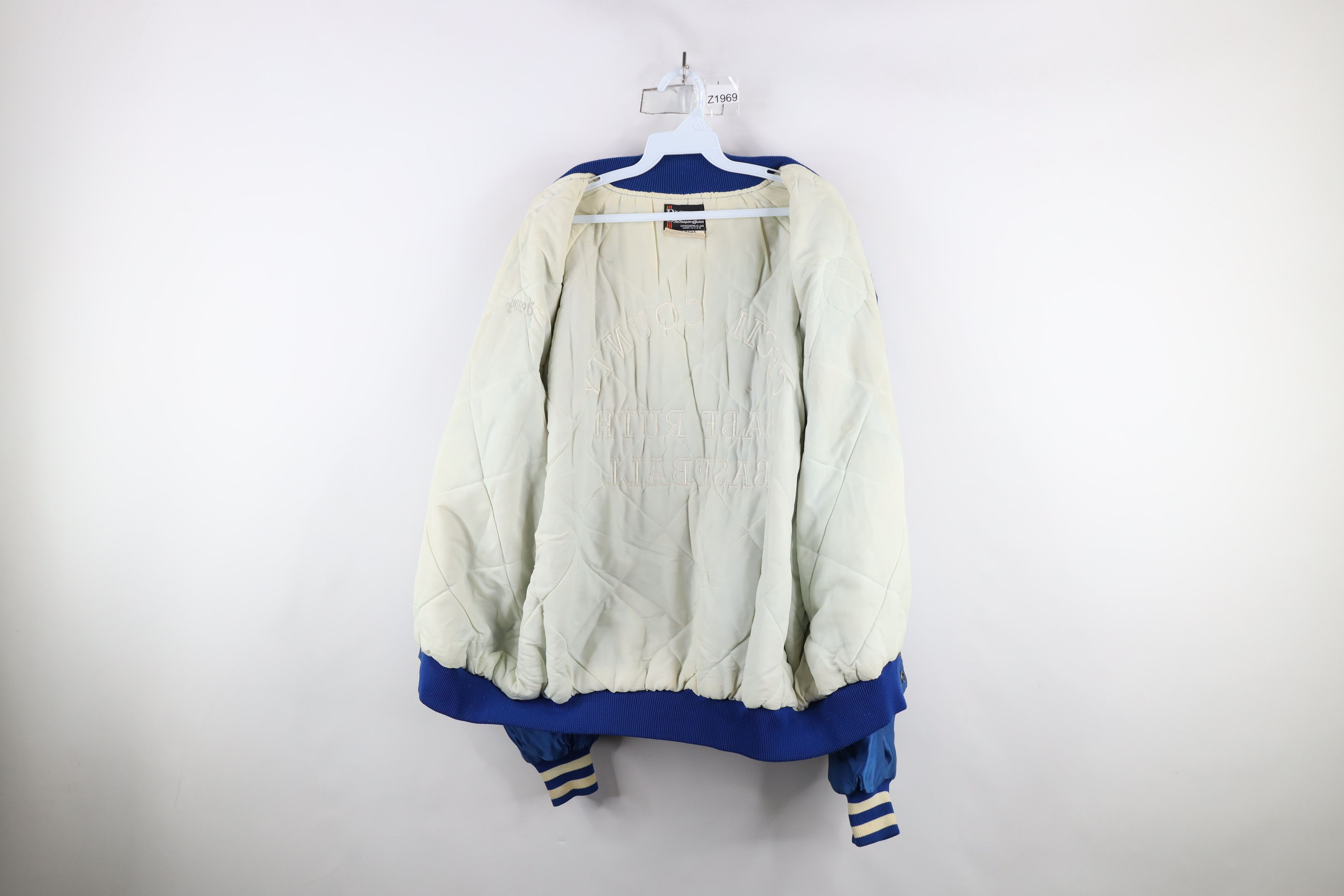 Vintage Vintage 80s Butwin Ruth Baseball Satin Bomber Jacket USA Size US XL / EU 56 / 4 - 9 Thumbnail