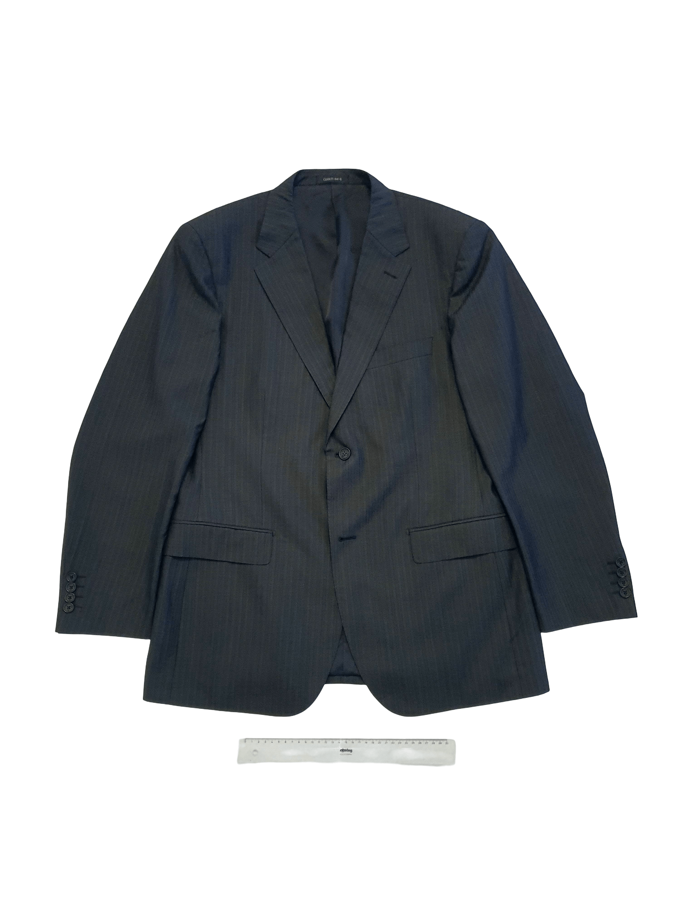 Cerruti 1881 Vintage Sports Coat/Jacket - Dark Gray/Charcoal - Wool, Silk Size 44R - 1 Thumbnail