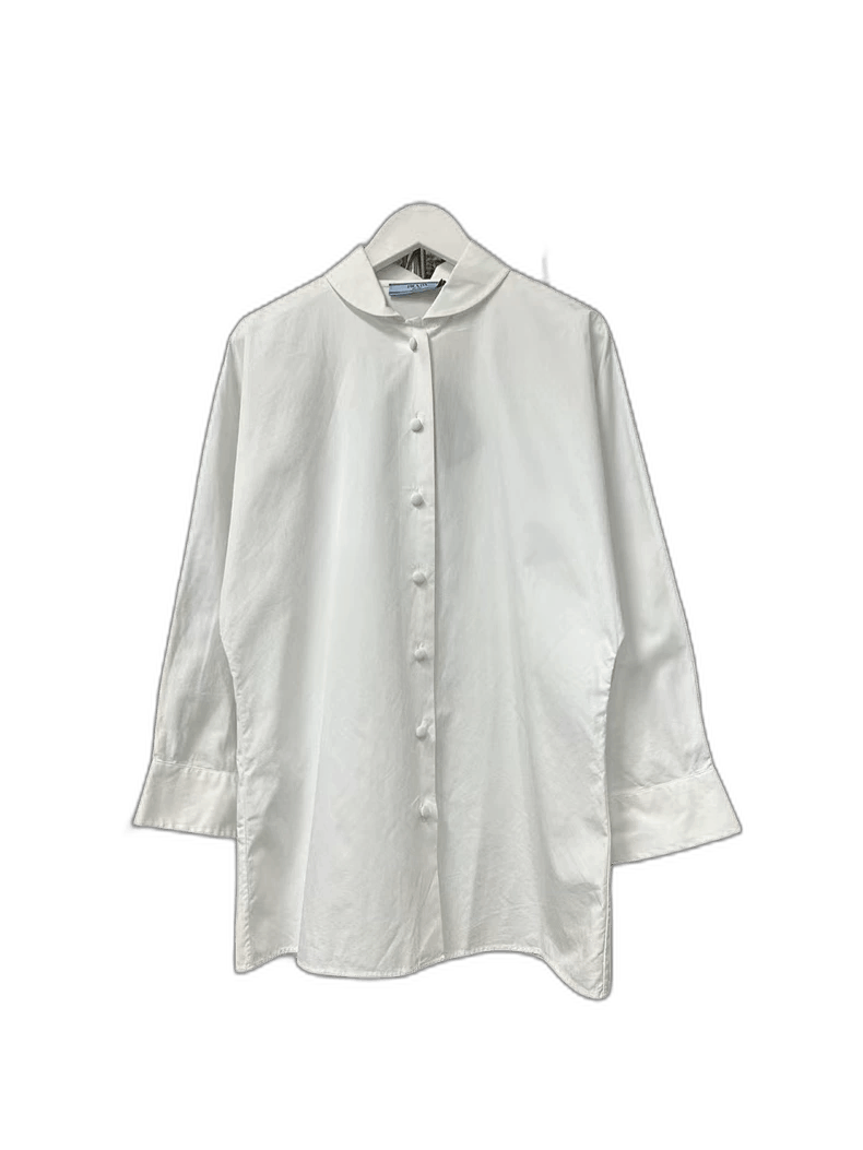 Prada Prada Lace Collar ButtonUp Shirt-2506 Size US M / EU 48-50 / 2 - 1 Thumbnail