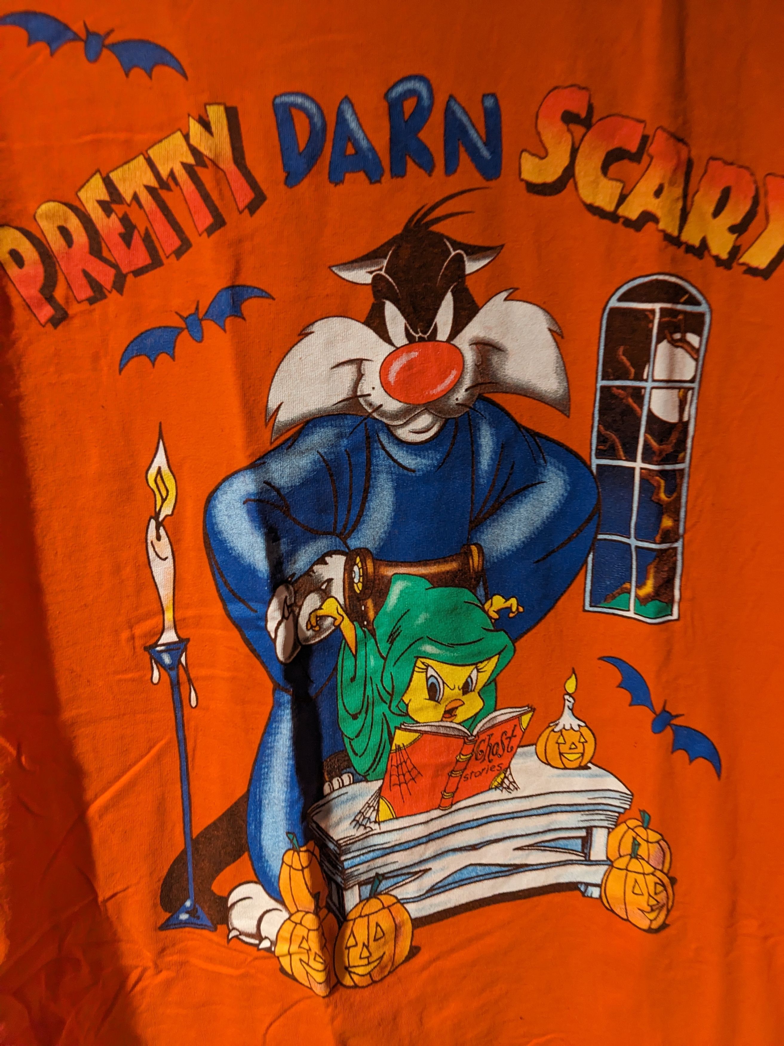 Cartoon Network × Vintage Vintage 1998 Sylvester and Tweety Bird Halloween T-Shirt Size US L / EU 52-54 / 3 - 2 Thumbnail