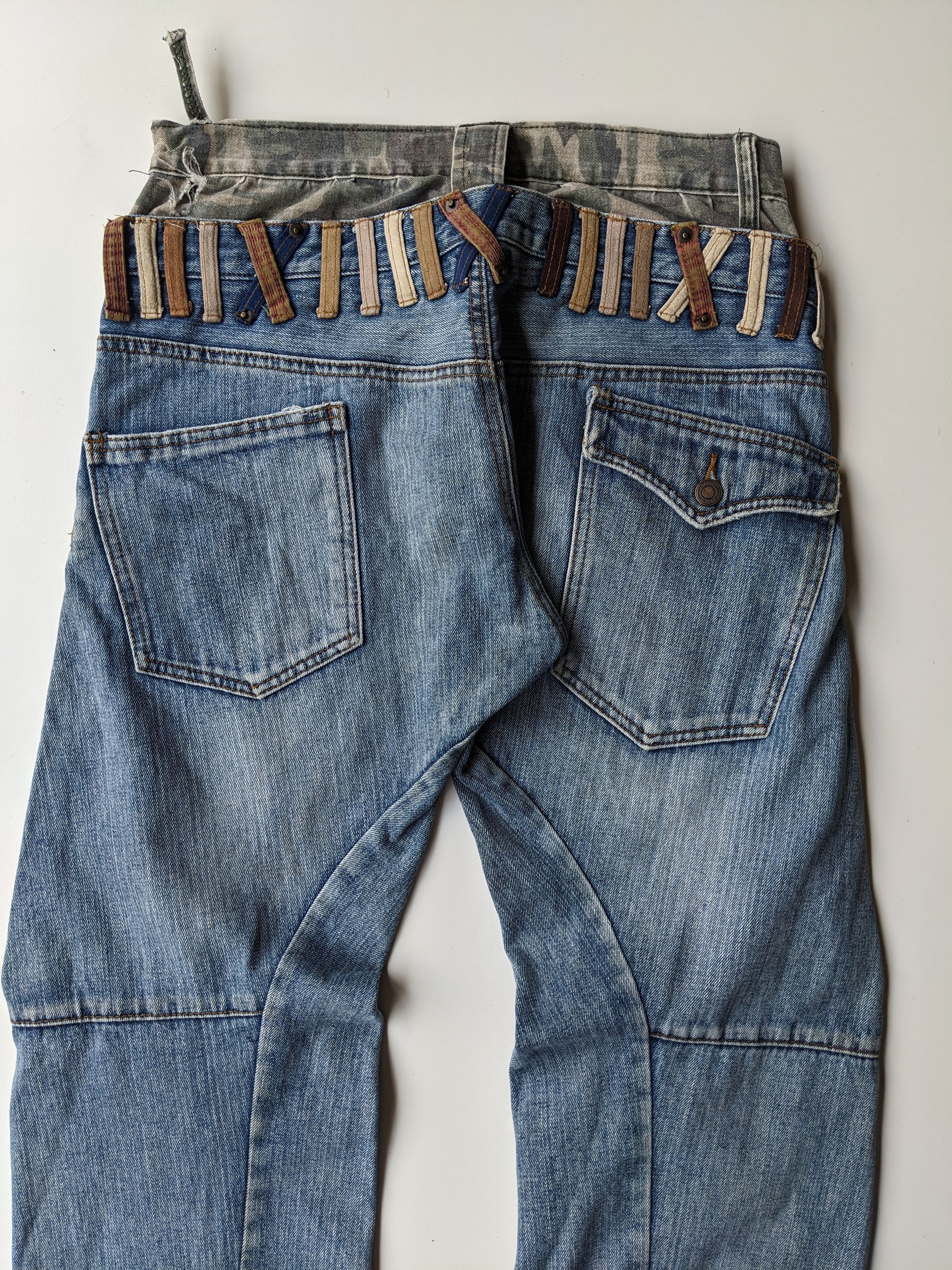 Japanese Brand Breathmint double waist camo jeans Size US 31 - 6 Thumbnail