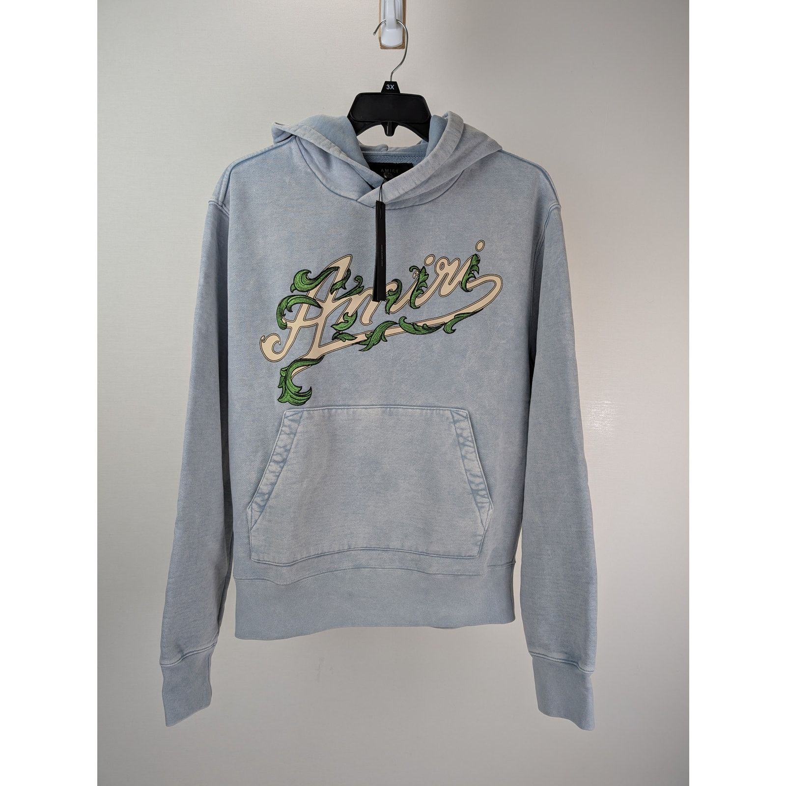 Amiri o1rshd1 Q:2 / Amiri Filigree Hoodie in Ashley Blue Size US S / EU 44-46 / 1 - 1 Thumbnail