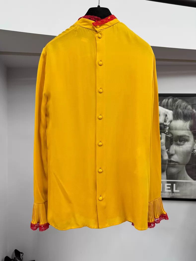 Gucci Gucci Yellow and red silk shirt Size XS / US 0-2 / IT 36-38 - 3 Thumbnail