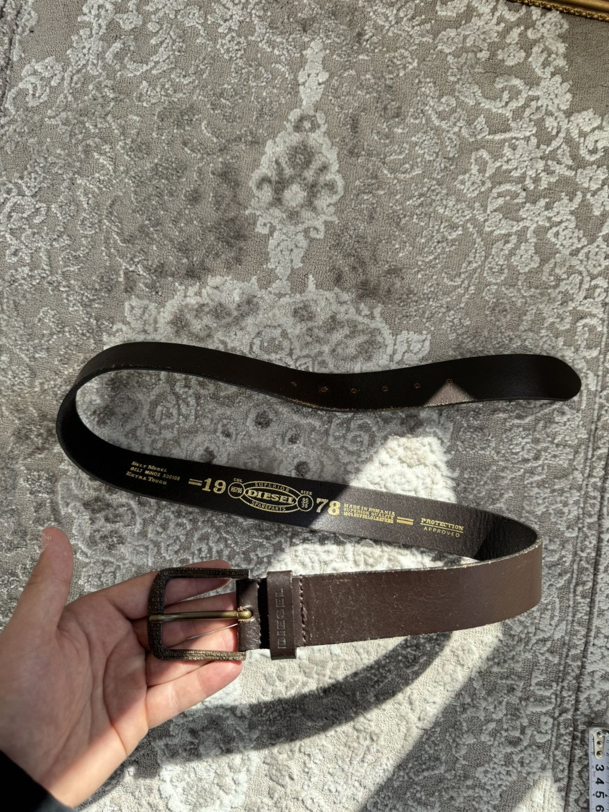 Diesel Diesel Leather Belt Vintage Avant Garde Y2K Style Steel Logo Size ONE SIZE - 1 Thumbnail