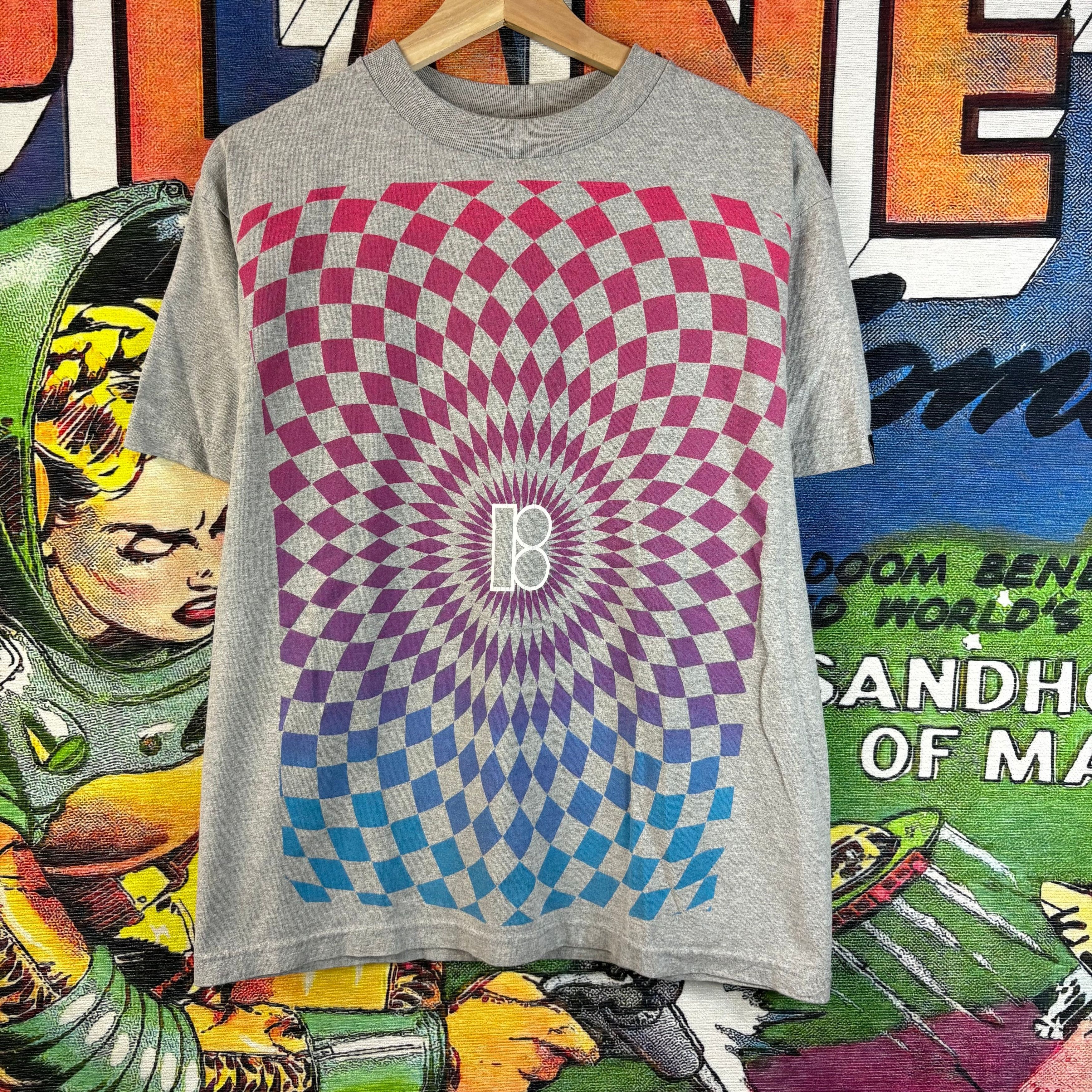 Vintage Y2K Plan B Skateboards Optical Illusion Tee Size Medium Size US M / EU 48-50 / 2 - 1 Thumbnail