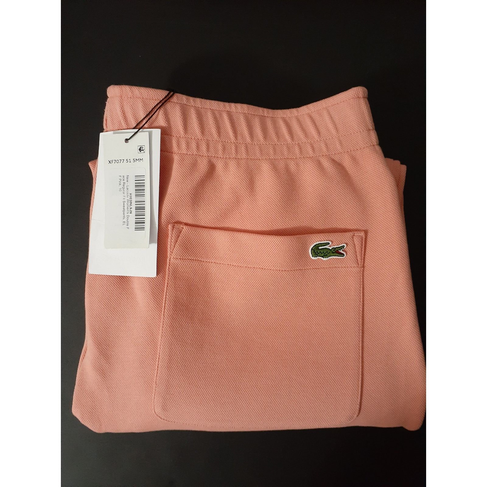 Lacoste Lacoste Women's Pique Sweatpants Elf Pink 10 Size 32" / US 10 / IT 46 - 2 Thumbnail