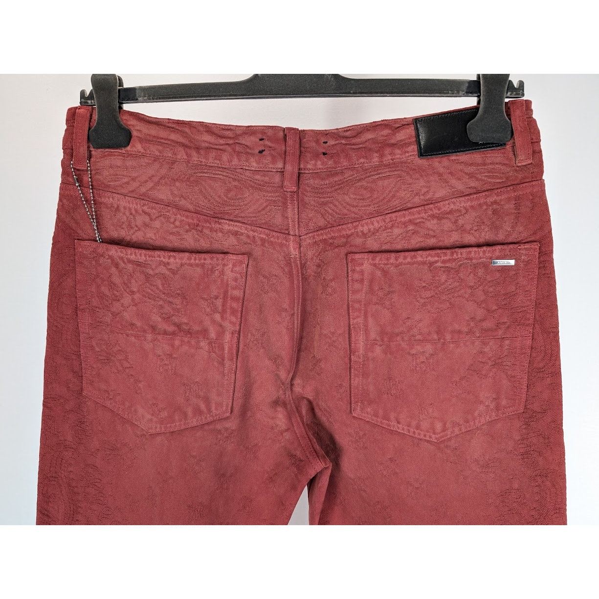 Amiri o1rshd1 Bandana Jacquard Pant in Sun Dried Tomato Size US 32 / EU 48 - 17 Thumbnail