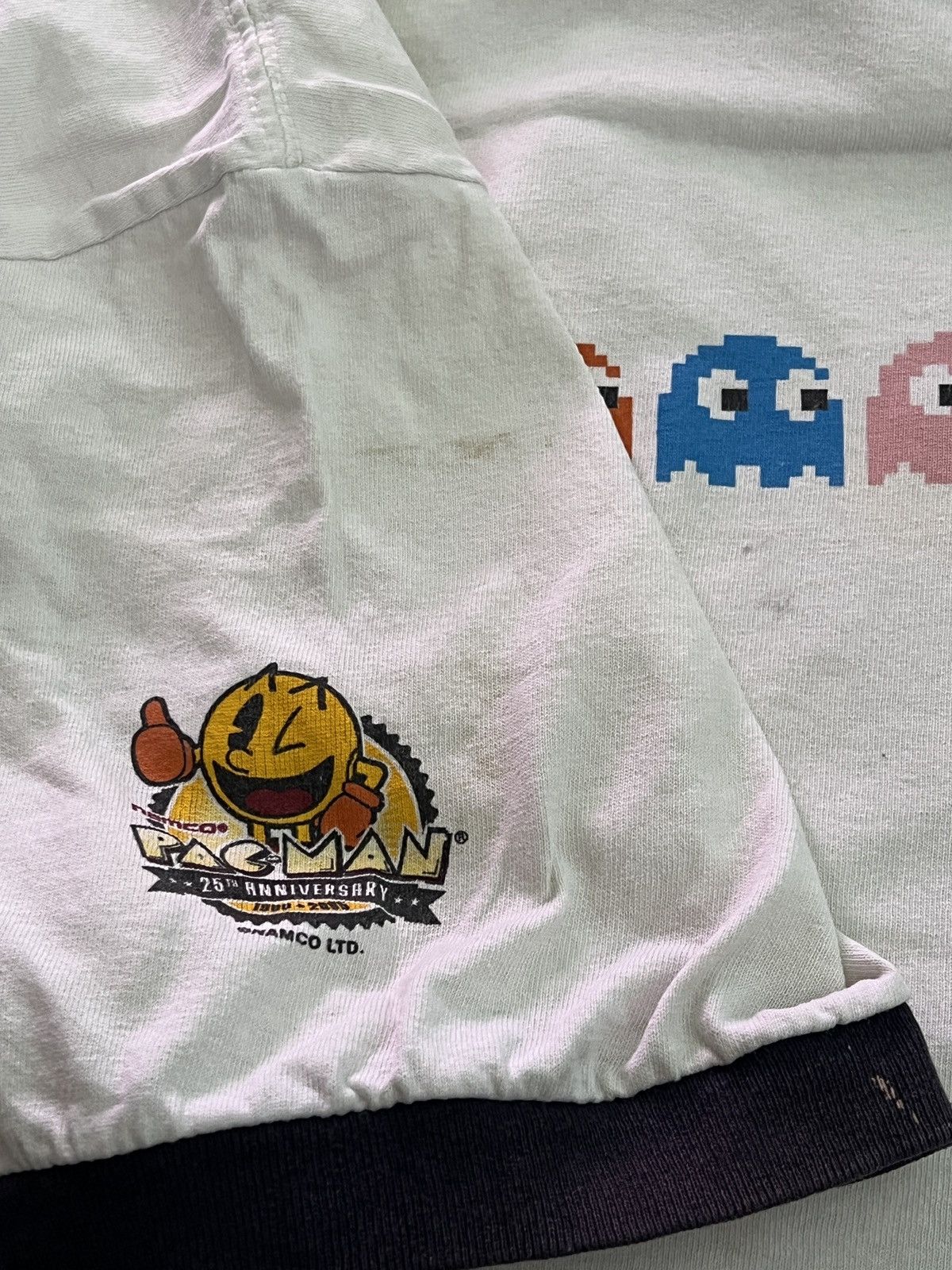 Nintendo 2005 Pacman 25th Anniversary Namco Videogame Ringer Tee Size US XL / EU 56 / 4 - 2 Thumbnail