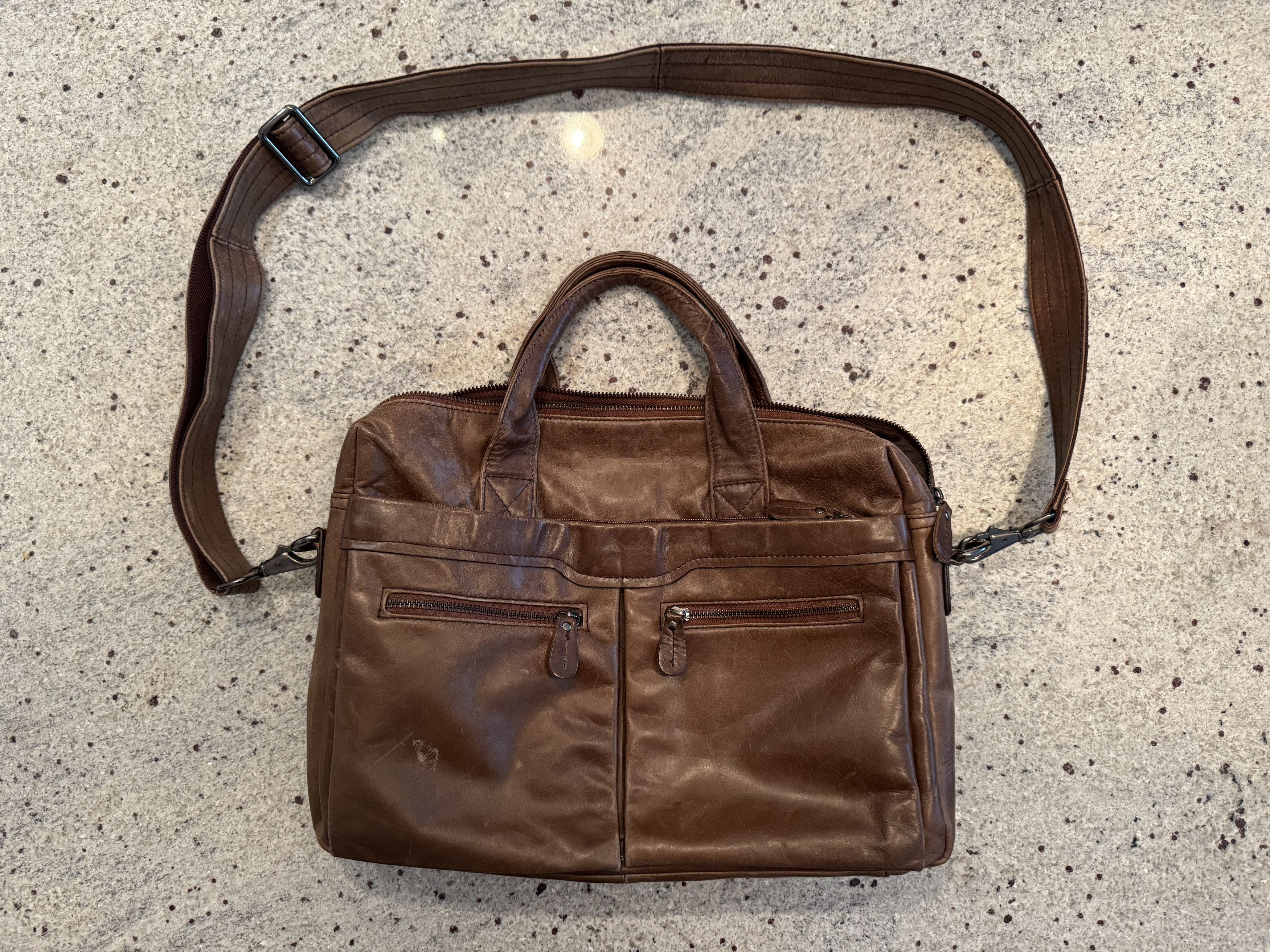 Leather Messenger Business Bag