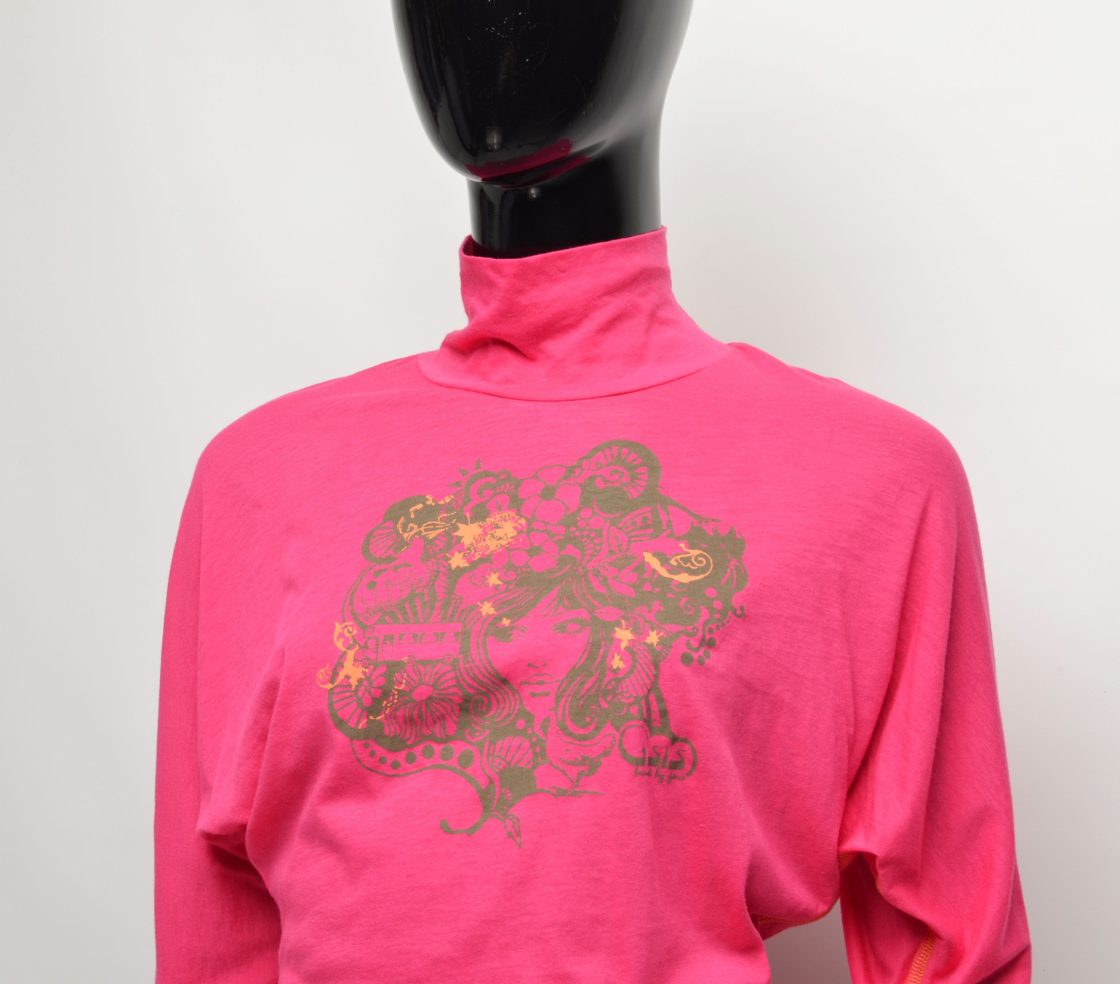 GSUS Sindustries Gsus Sindustries Y2K Kidcore Pink Turtleneck Top Size S / US 4 / IT 40 - 2 Thumbnail