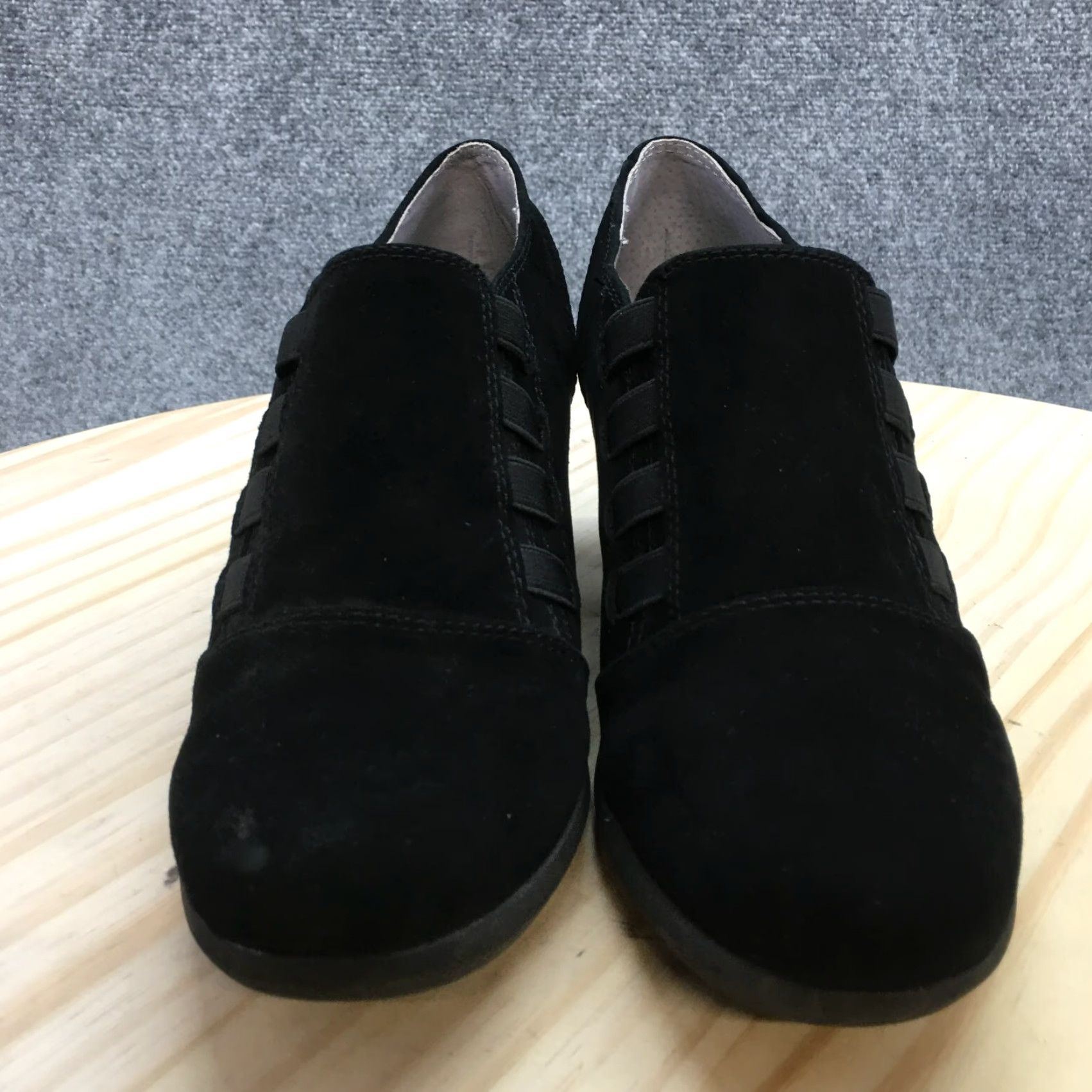 Vintage Cliffs White Mountain Boots Womens 8 M Arielle Ankle Booties Black Leather Heels Size US 8 / IT 38 - 4 Thumbnail