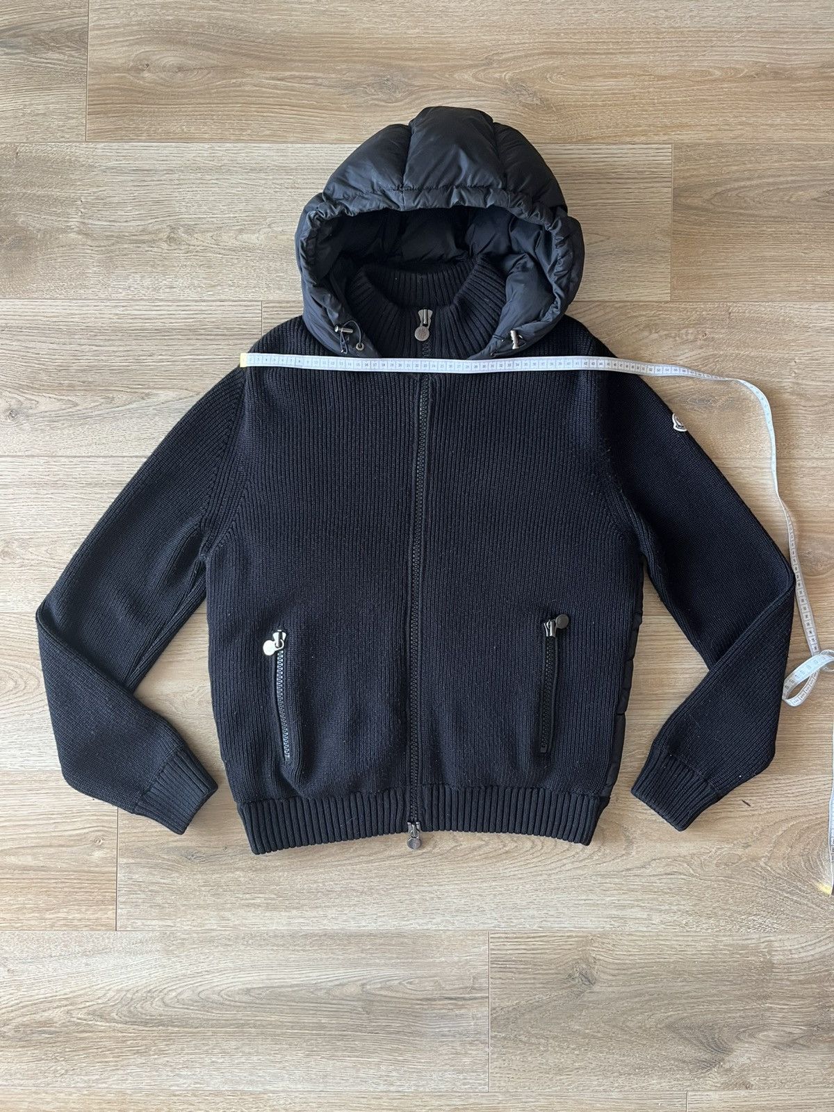 Moncler Moncler bi-material cardigan Size US L / EU 52-54 / 3 - 14 Thumbnail