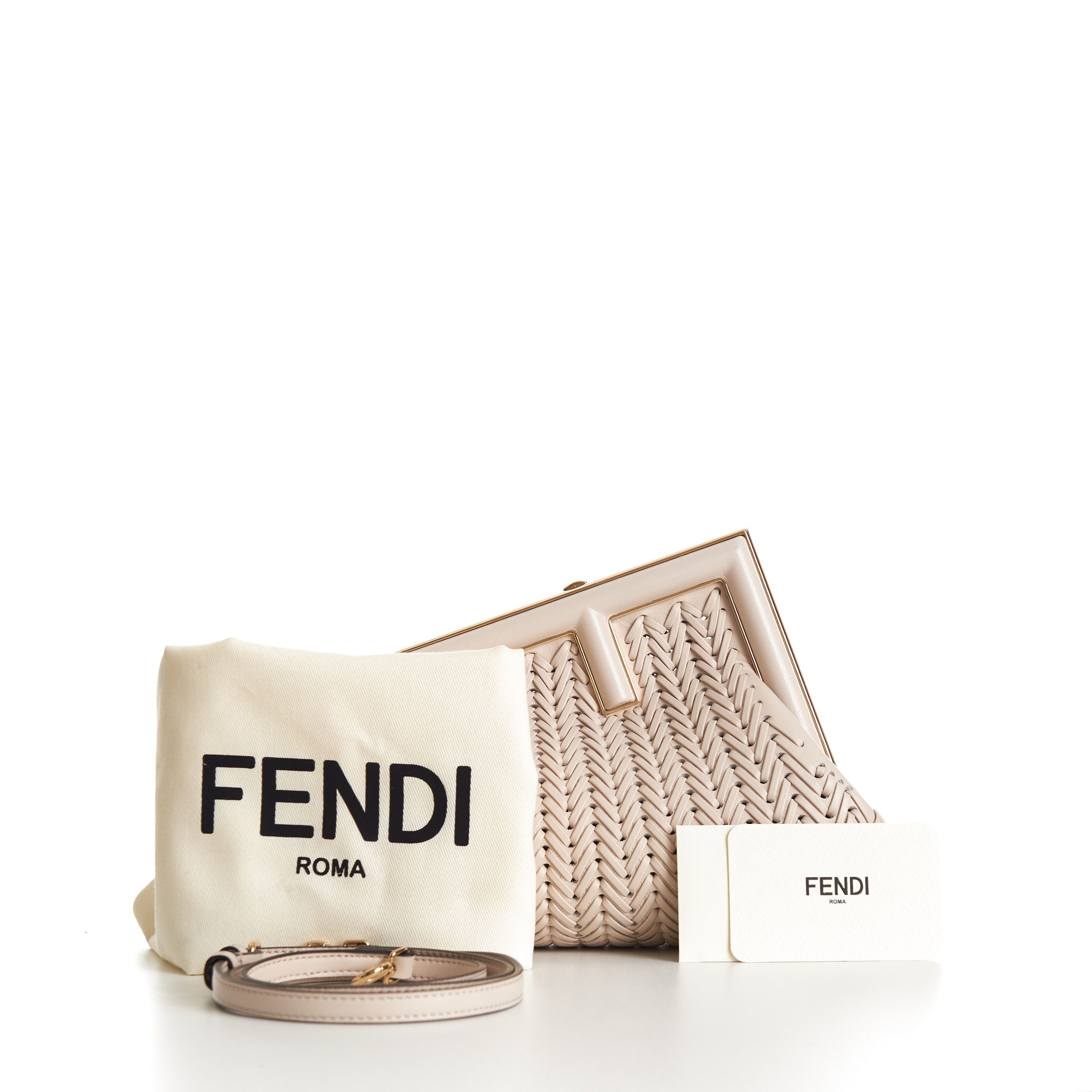 Fendi First Small Camellia Interlaced Leather Bag Size ONE SIZE - 15 Thumbnail