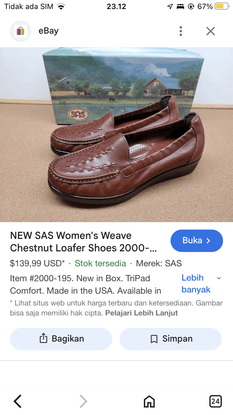 SAS Vintage American Loafer SAS made in Usa Weave penny loafer Size US 6 / IT 36 - 18 Thumbnail