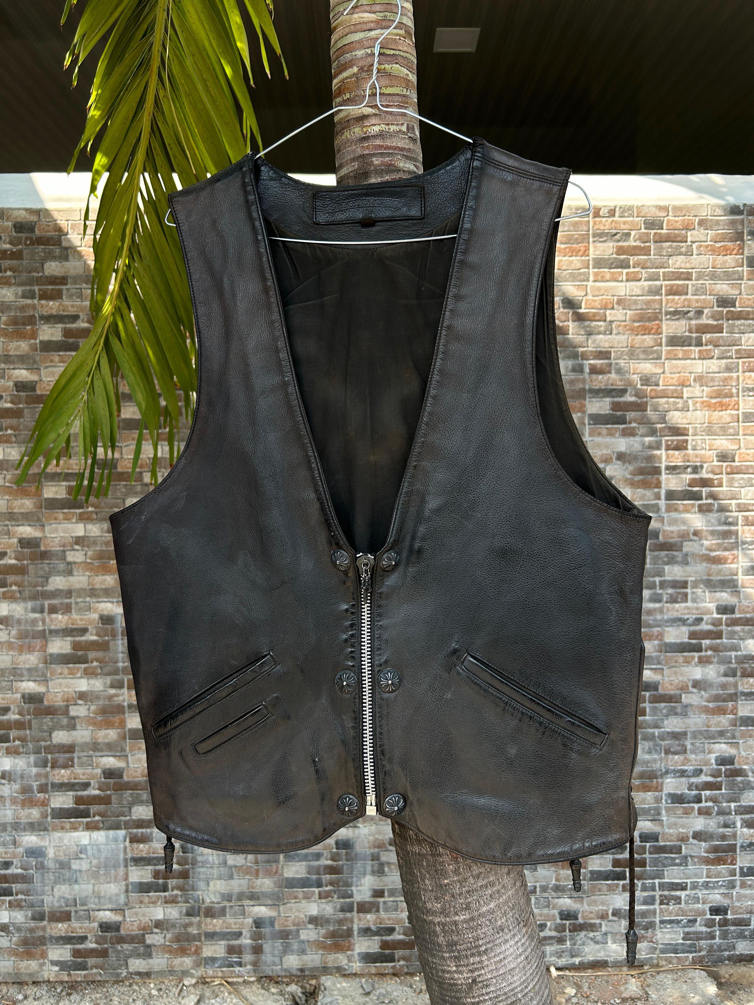 Chrome Hearts × Vintage Delete Today ❗ Chrome Hearts Fleur De Lis Leather Jacket Size US XL / EU 56 / 4 - 7 Thumbnail