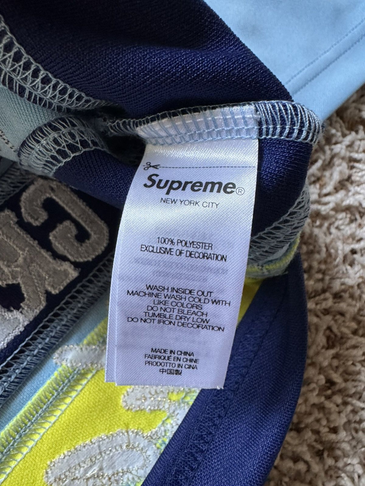 Supreme Supreme Fire & Ice Patches Hockey Jersey Light Blue Size US L / EU 52-54 / 3 - 16 Thumbnail