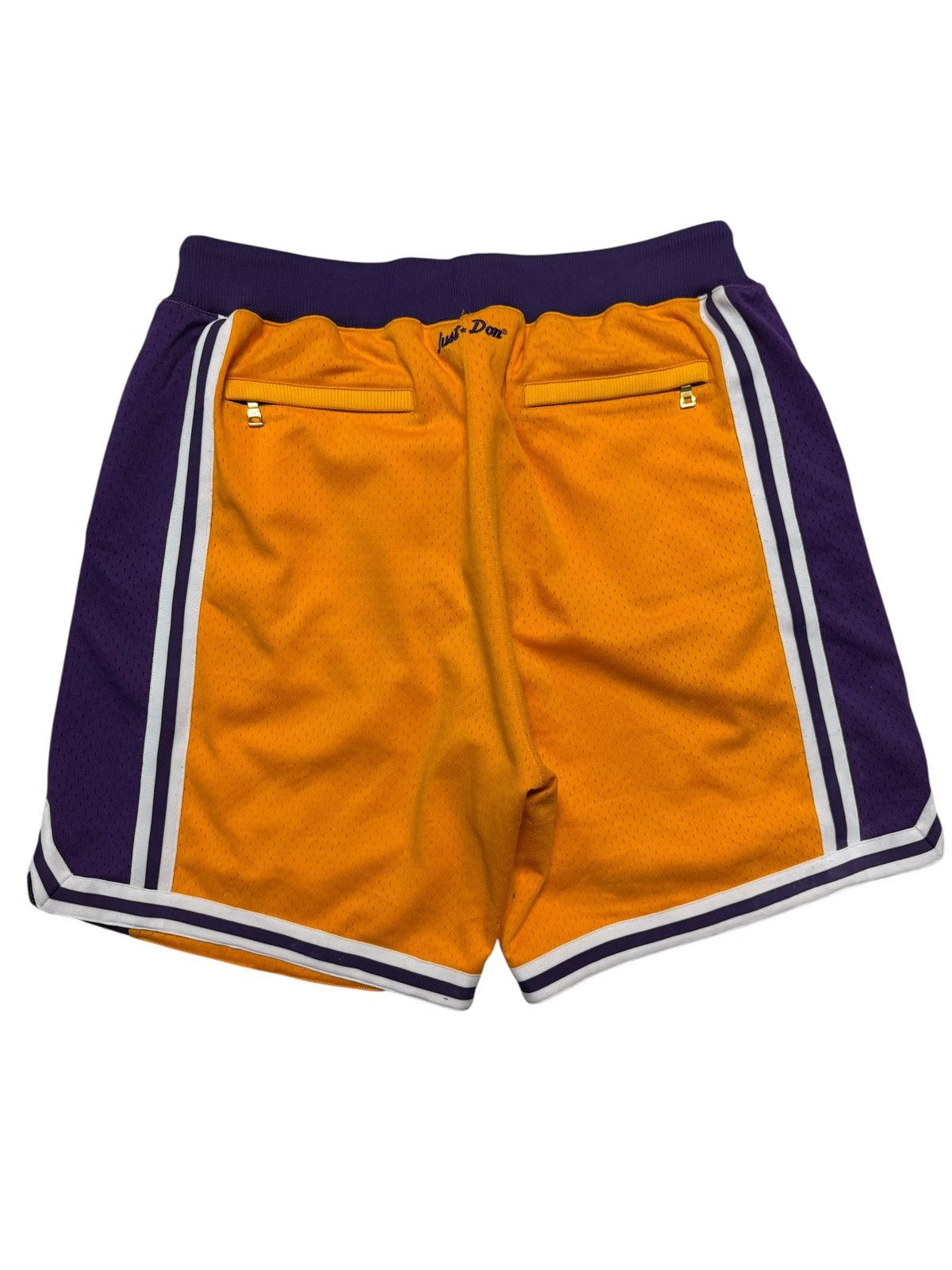 NBA 💥JUST x DOM MITCHELL & NESS LAKERS SHORT NBA JERSEY Size US 36 / EU 52 - 2 Thumbnail