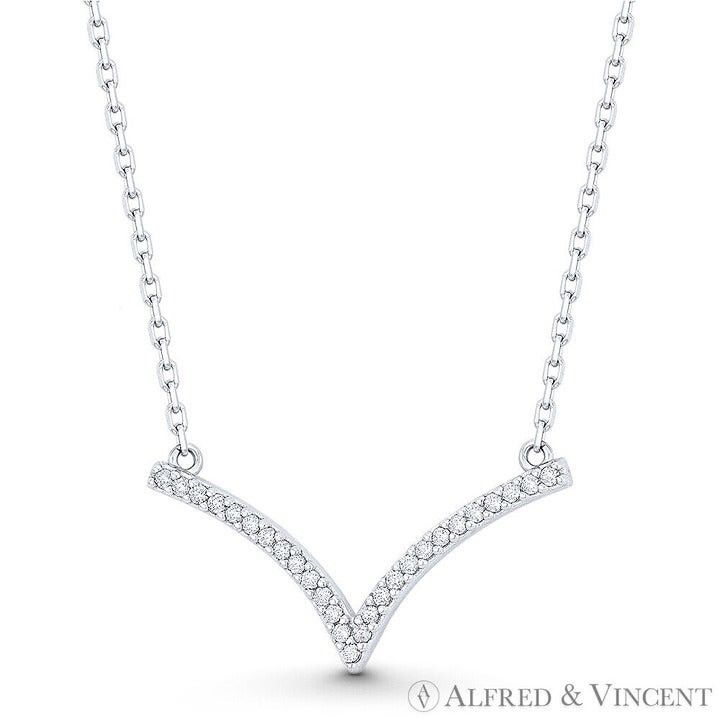 Other V-Bar Chevron Cubic Zirconia CZ Crystal Pendant Size ONE SIZE - 1 Preview