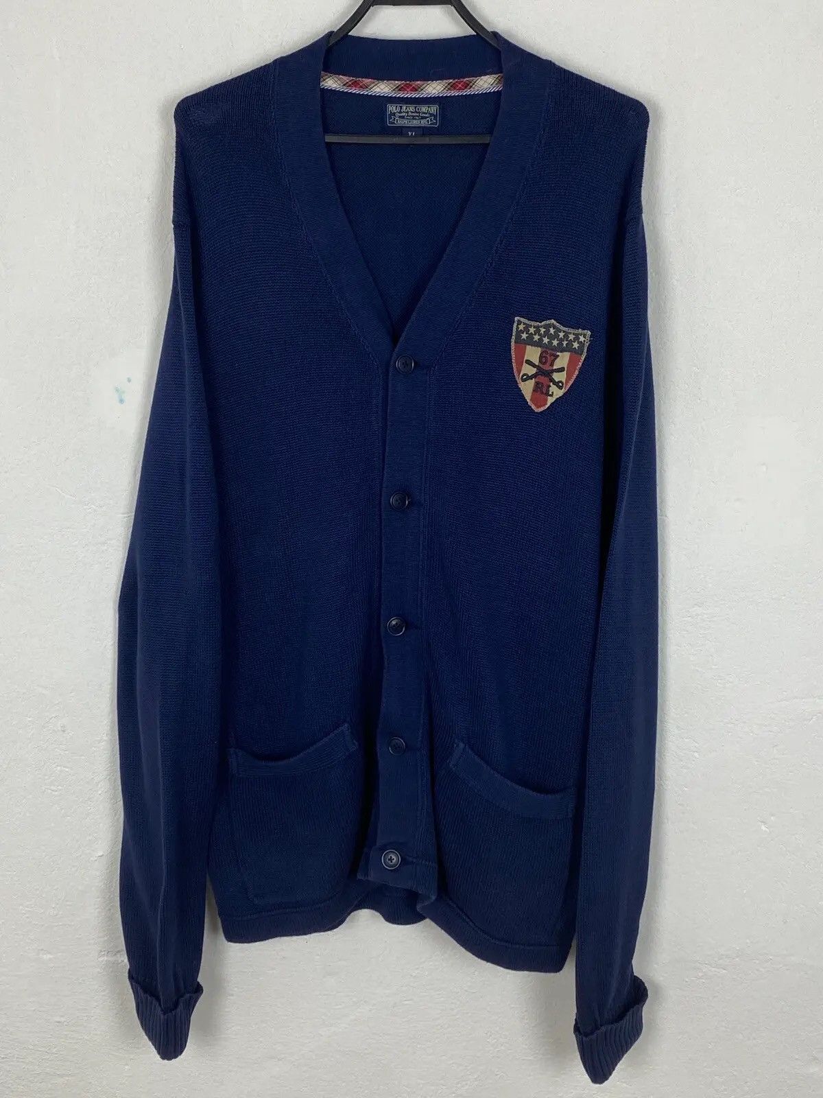 Polo Ralph Lauren Ralph Lauren Polo Jeans Button-Up Small Logo Jumper In Blue Size US XL / EU 56 / 4 - 1 Thumbnail
