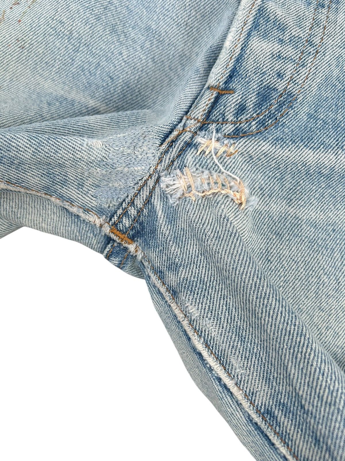Levi's 80's THRASHED Levi's 524 Reconstructed Repair Denim Size US 34 / EU 50 - 9 Thumbnail