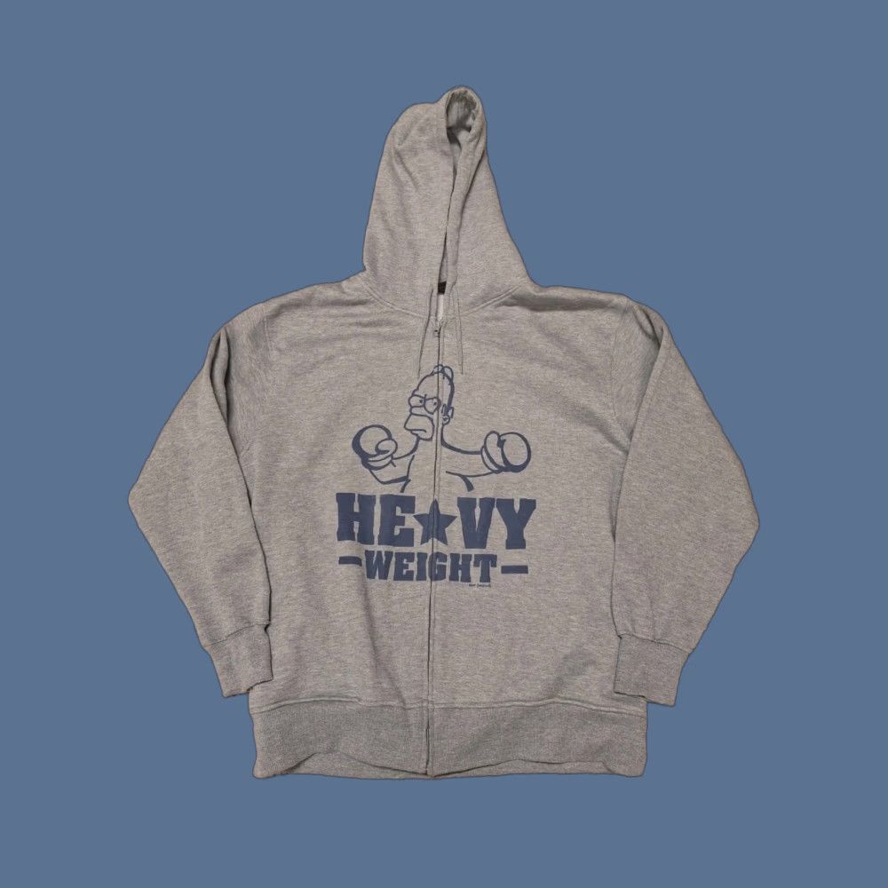 Vintage The Simpsons Homer Heavyweight Cartoon TV Movie Zip XL Hoodie Size US XL / EU 56 / 4 - 1 Thumbnail