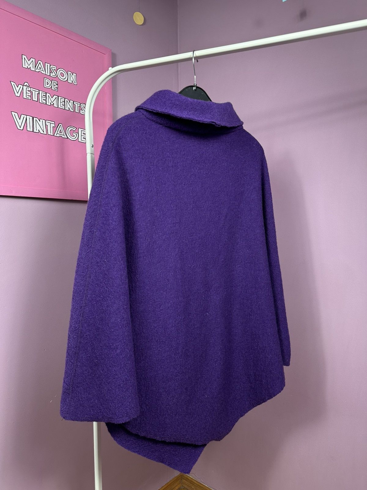 Marimekko Marimekko Mika Piirainen Wool Poncho Cape Coat Turtleneck Size ONE SIZE - 17 Thumbnail