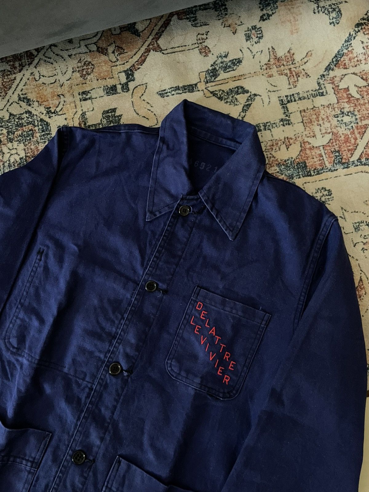 Le Laboureur Vintage 60s French Work Chore Jacket Size US S / EU 44-46 / 1 - 2 Thumbnail