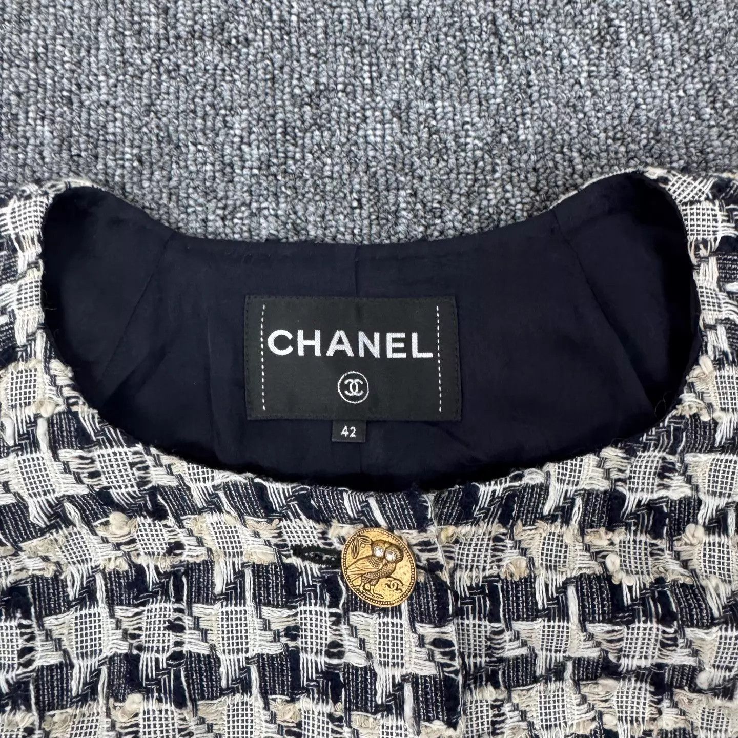 Chanel Chanel Greek Owl Crystal Buckle Tweed Dress 42 99N Size M / US 6-8 / IT 42-44 - 4 Thumbnail