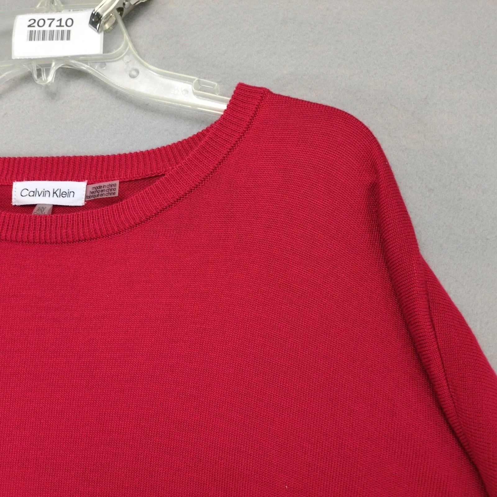 Calvin Klein Calvin Klein Red & Black Soft Knit Poncho Sweater Womens S/M Size M / US 6-8 / IT 42-44 - 10 Thumbnail