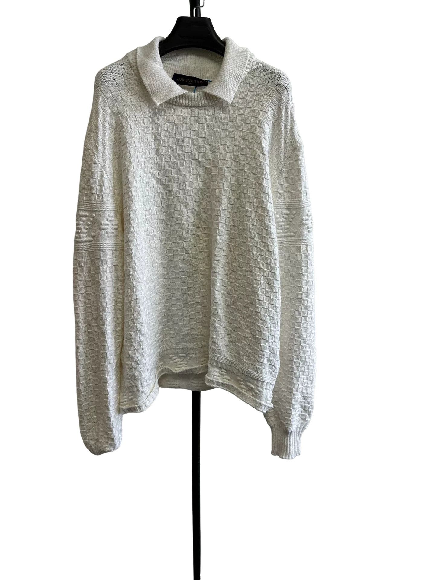 Louis Vuitton Louis Vuitton Damier Embossed Knit Sweater XXL Size US XXL / EU 58 / 5 - 1 Thumbnail